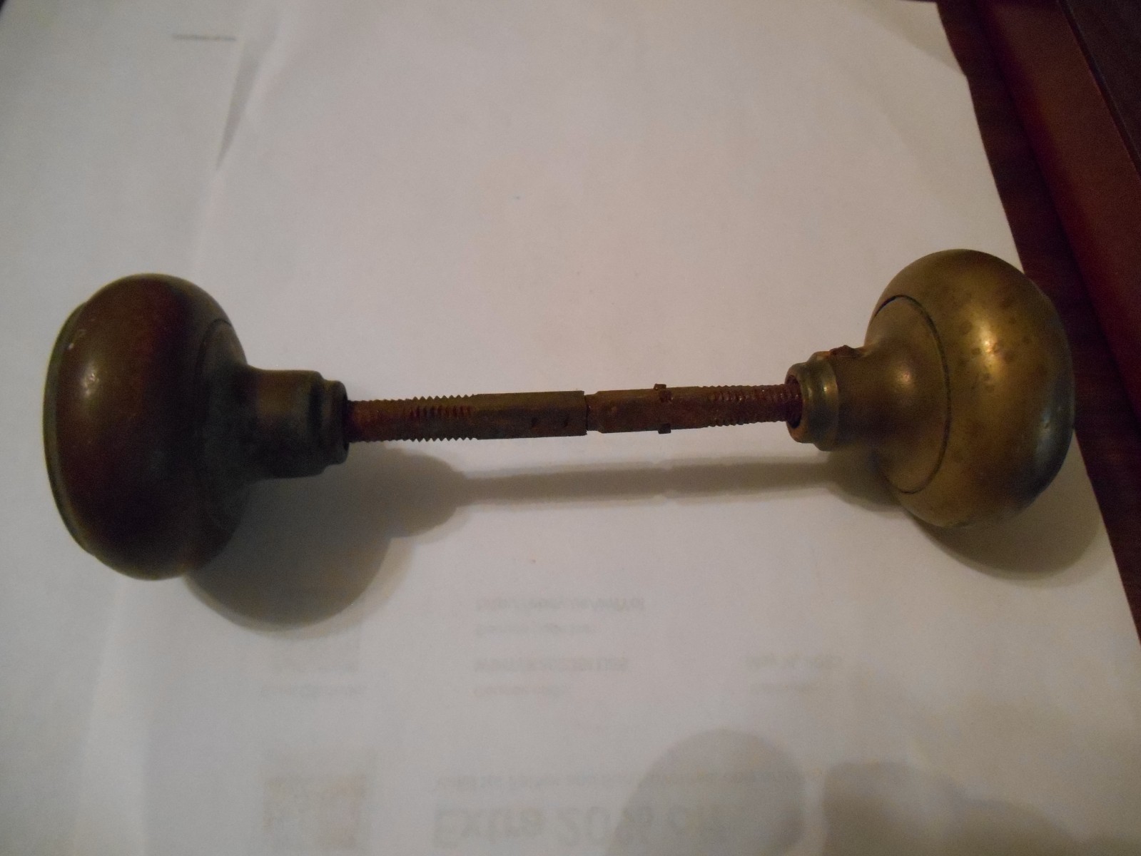 1900s Corbin French Renaissance Bronze Door knobs complete