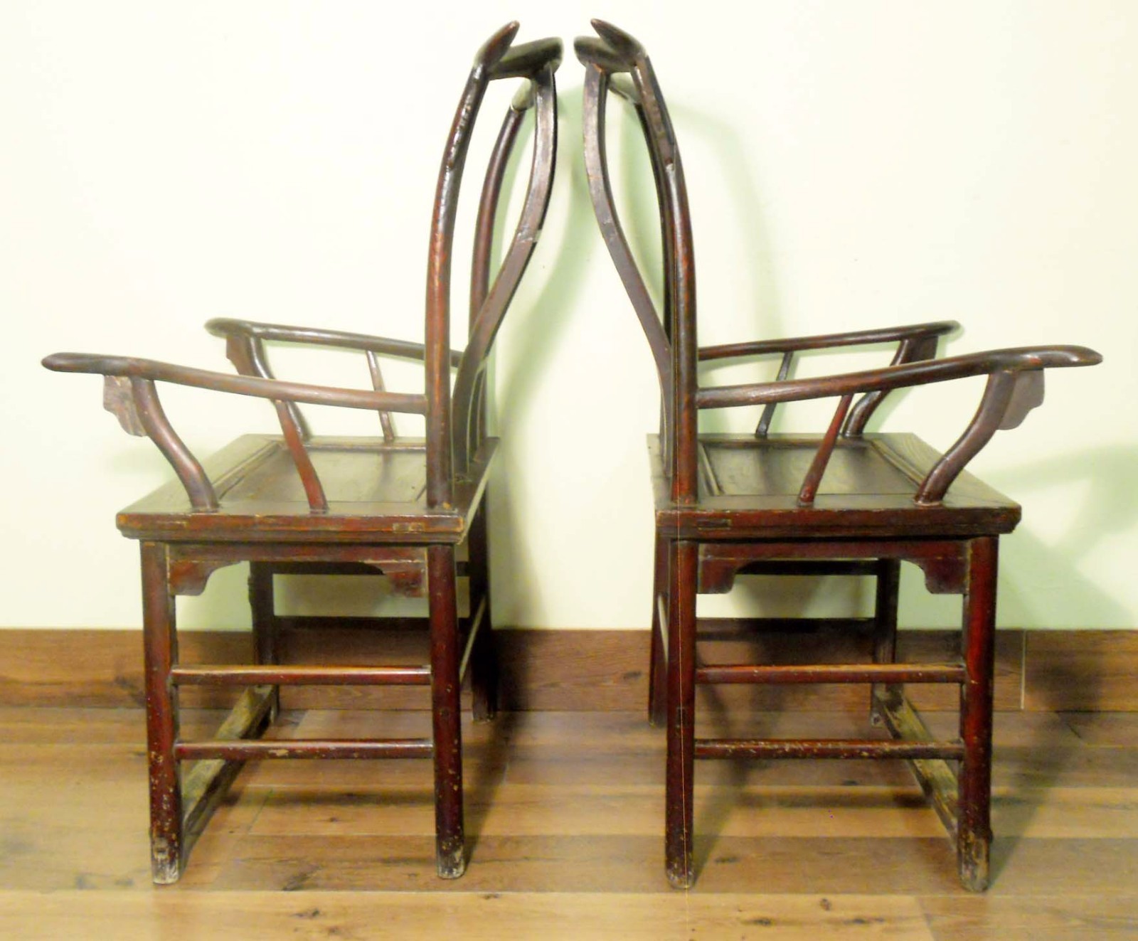 Antique Chinese High Back Arm Chairs (5792) (Pair), Circa 1800-1849