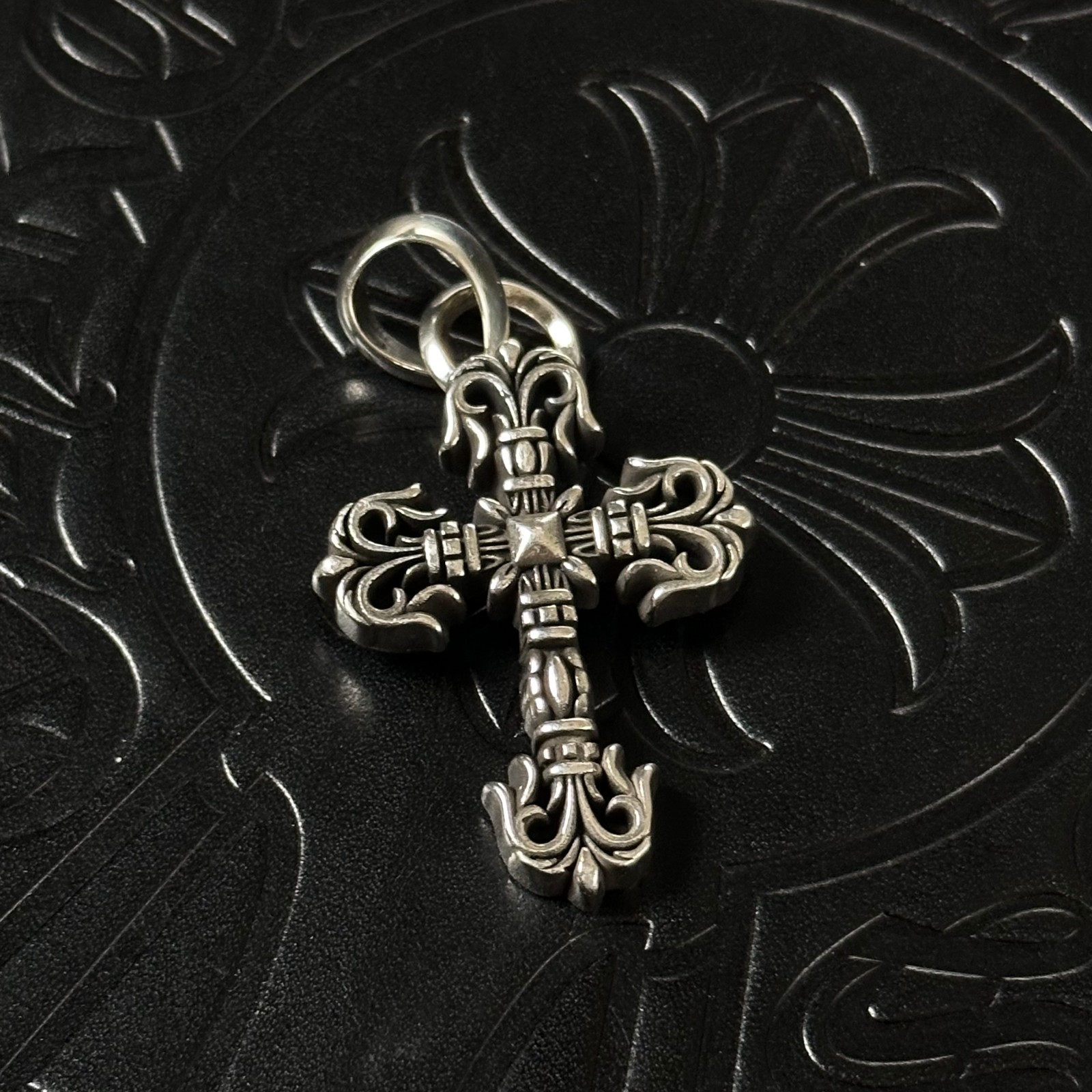 Chrome Hearts Filigree Cross With Bale Pendant 925 Silver 17.3g Fast Shipping