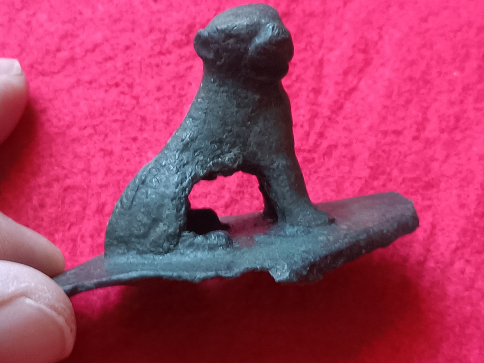 Authentic Ancient Roman Solid Bronze Lion Applique Mount – Massive Original…