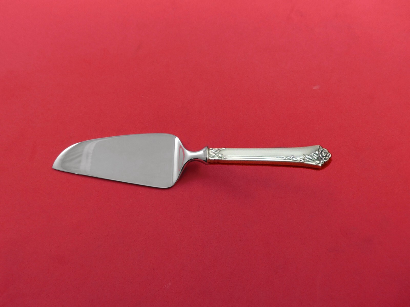 Damask Rose by Oneida Sterling Silver Cheese Server Straight Edge 7 1/8″ Custom