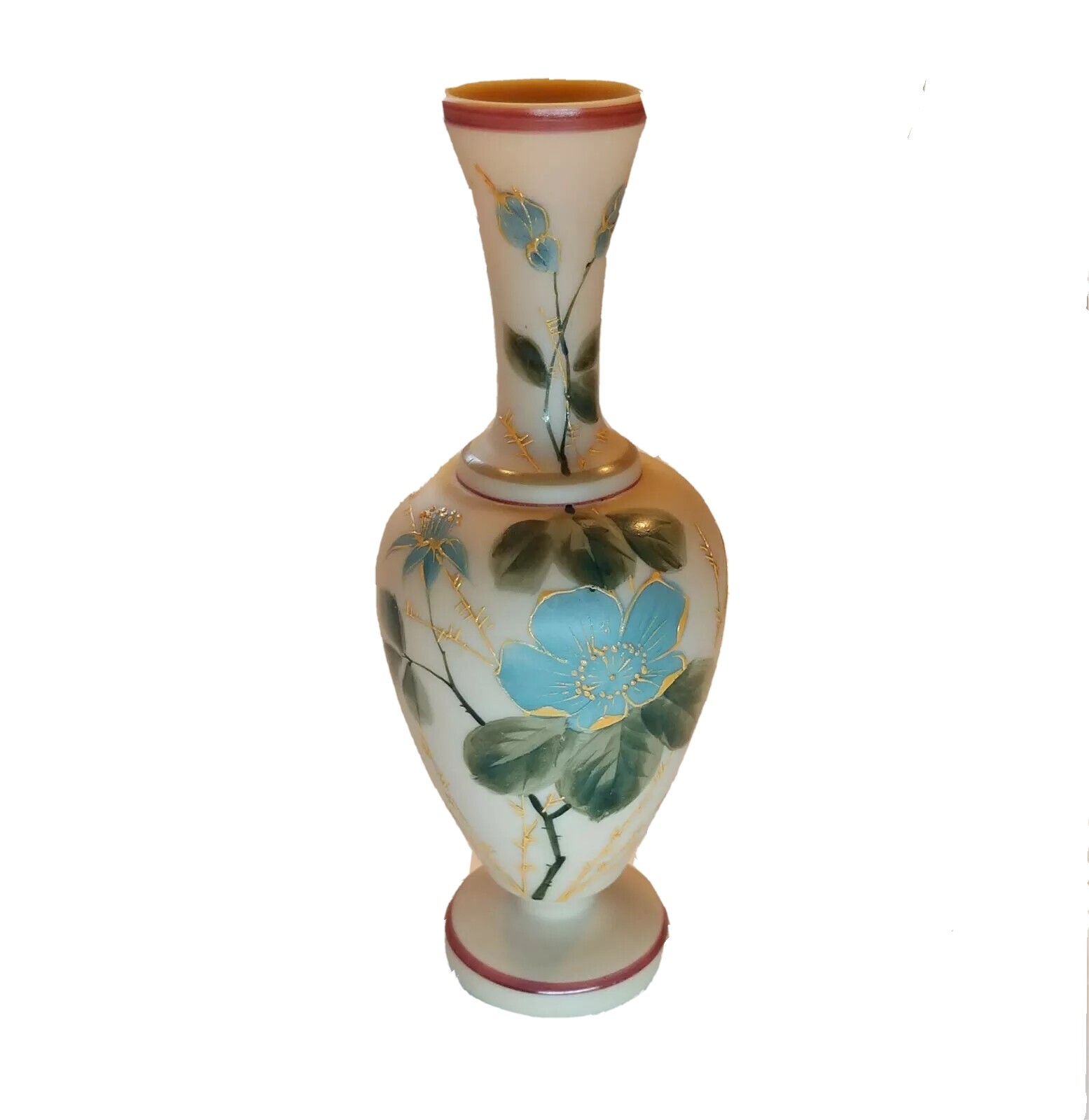 Antique PK/FPK Franz Pallme Konig Koenig Steinschönau Satin Matte Glass Vase