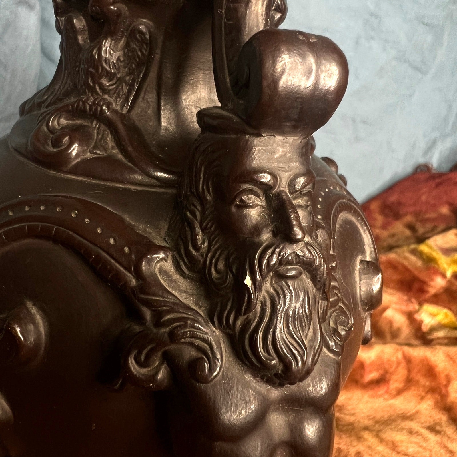 Antique Ferdinand Gerbing Witwe FGW Terracotta Vase 19th Century German Pottery