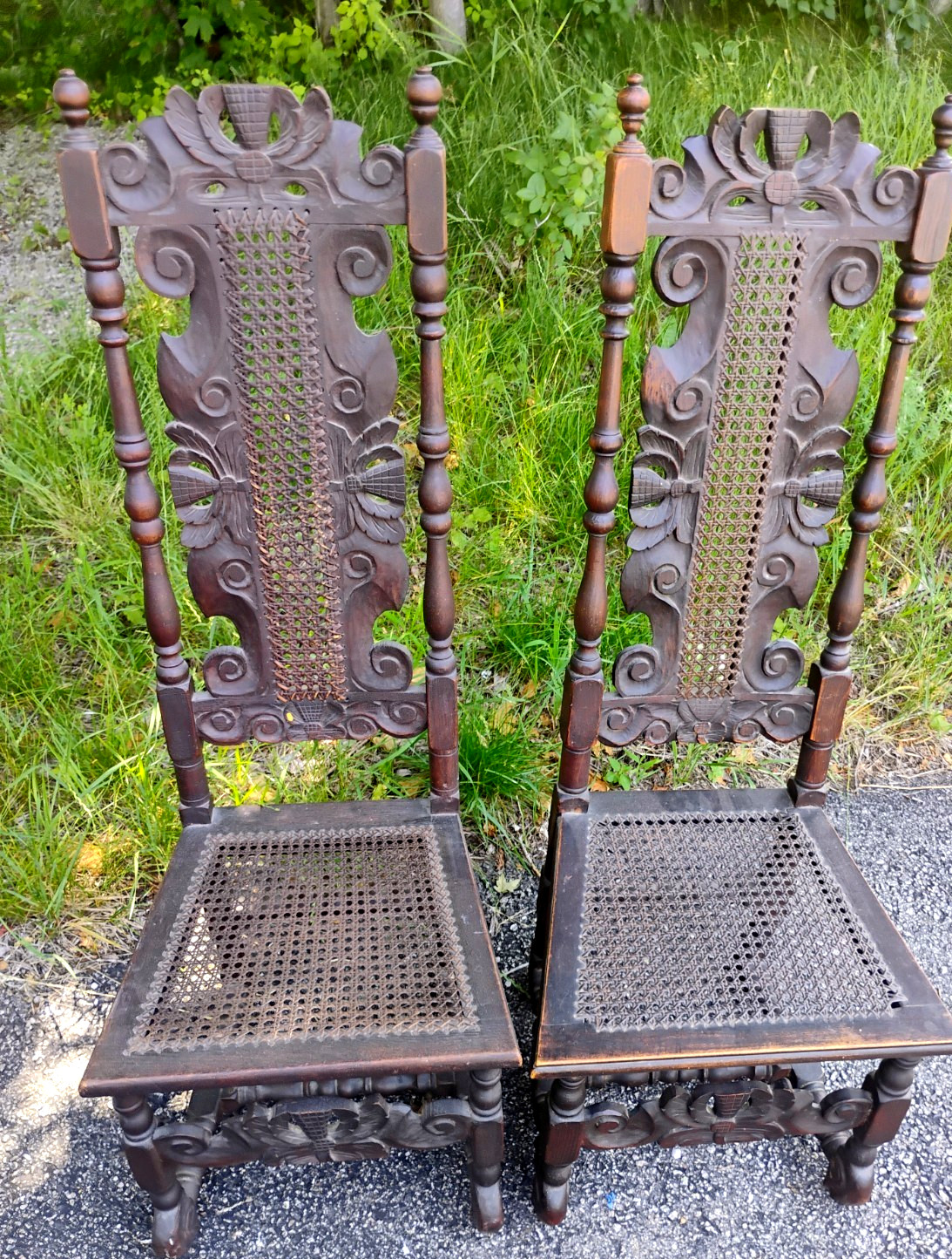 (2) 18TH CENTURY WILLIAM & MARY SIDE CHAIRS ESTATE SCOTUS JUSTICE DAVID SOUTER
