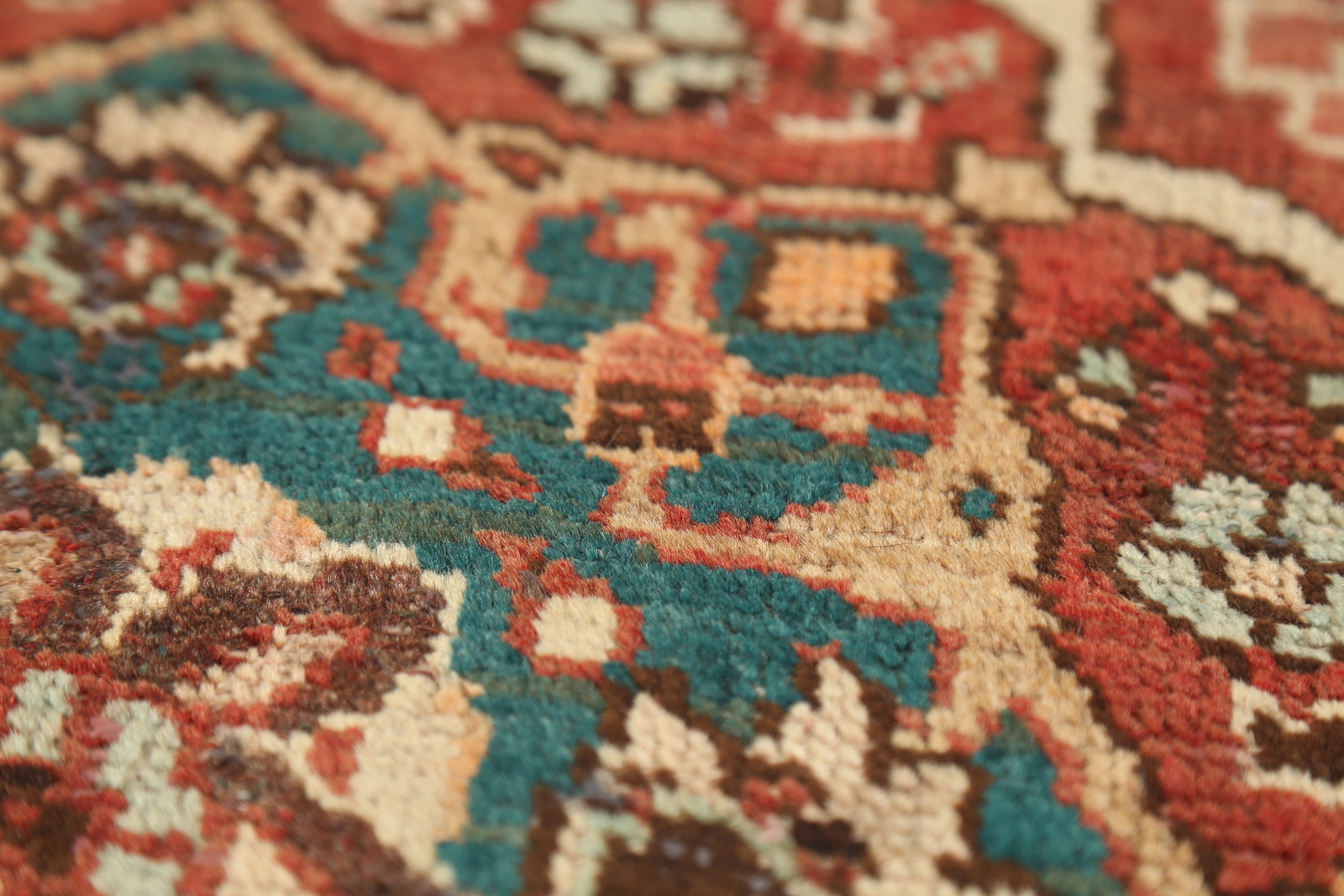 Vintage Rust Wool Hand-made Traditional Tribal Geometric Runner Rug 3×11 Carpet