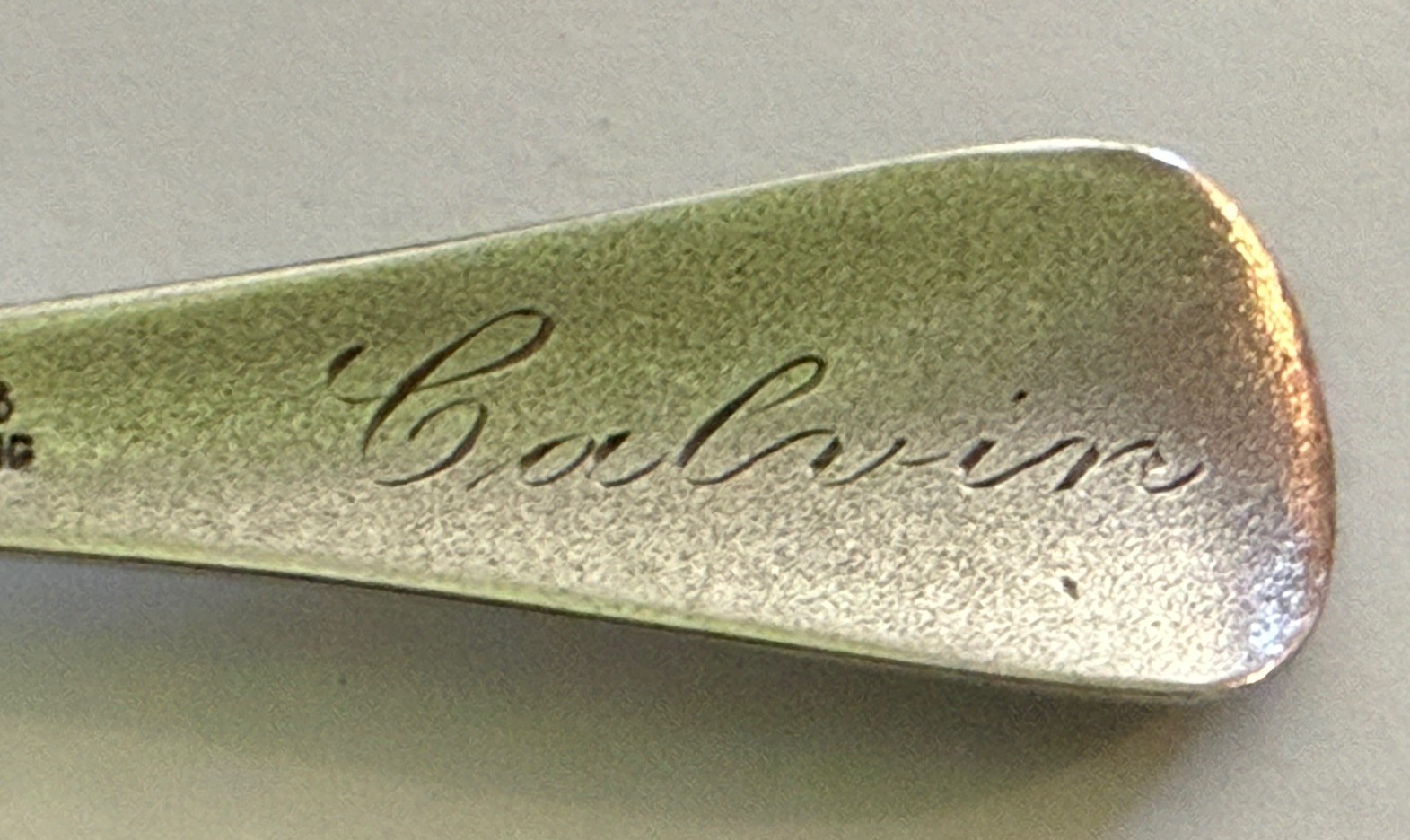Sterling Silver Antique Gorham Spoon 5” 11.5g Engraved + Free Silver Plate Fork