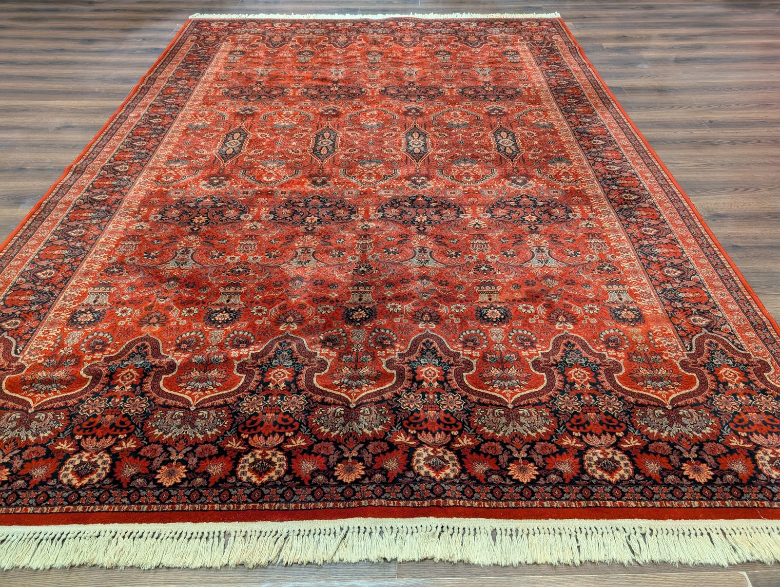 Couristan Rug 8×11, Wool, Floral, Red