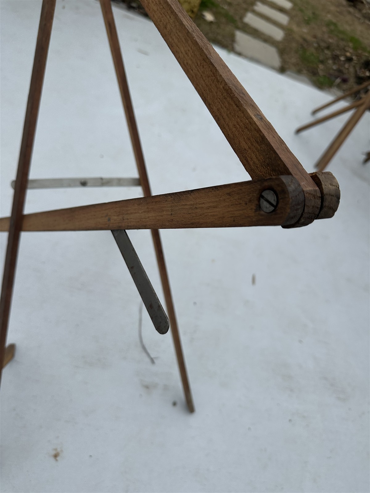 Vintage Wooden Wallpaper Folding Table Legs Rustic Primitive Farmhouse
