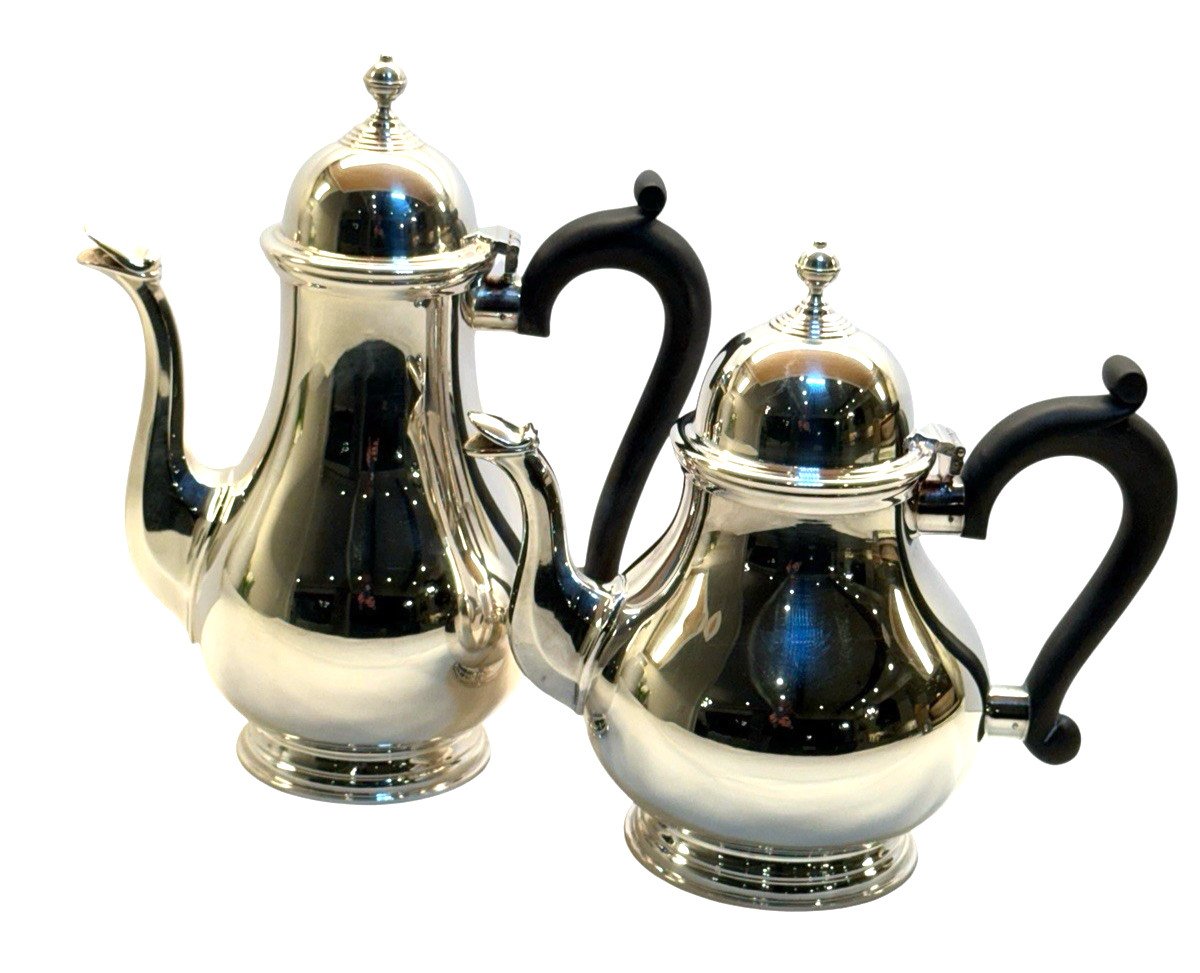 Antique Barker-Ellis Silver Plate Tea & Coffee Service Set England Menorah Mark