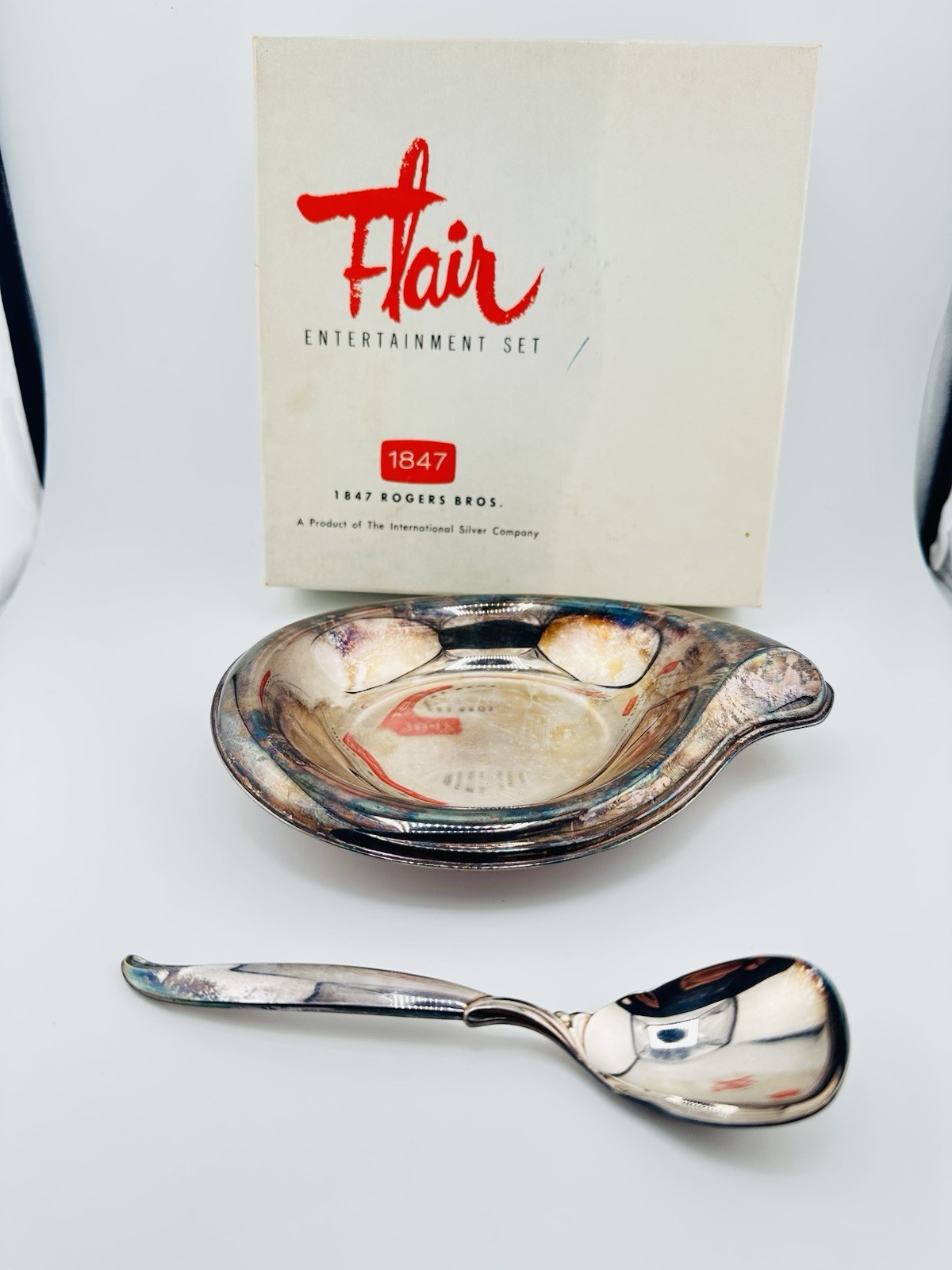 1847 Roger’s Bros Flair Silver Plated Entertainment Set In Original Box