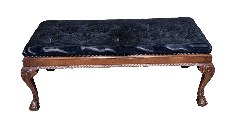 Baker Furniture Stately Homes Irish Baroque Window Bench Claw & Ball Feet