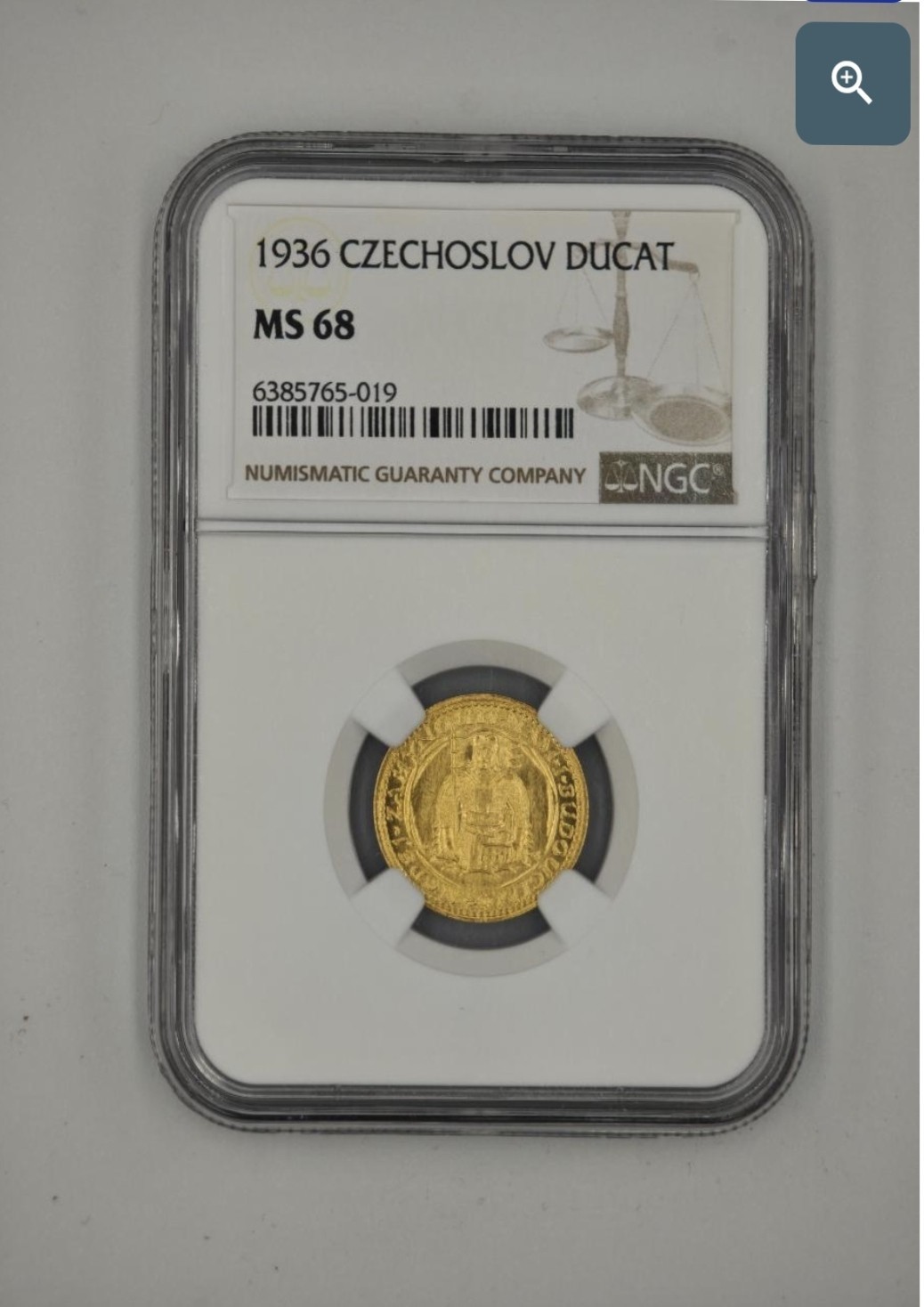 CZECHOSLOVAKIA – GOLD 1 DUCAT 1936 NGC MS68 | Superb Gem | Elite Collector Grade