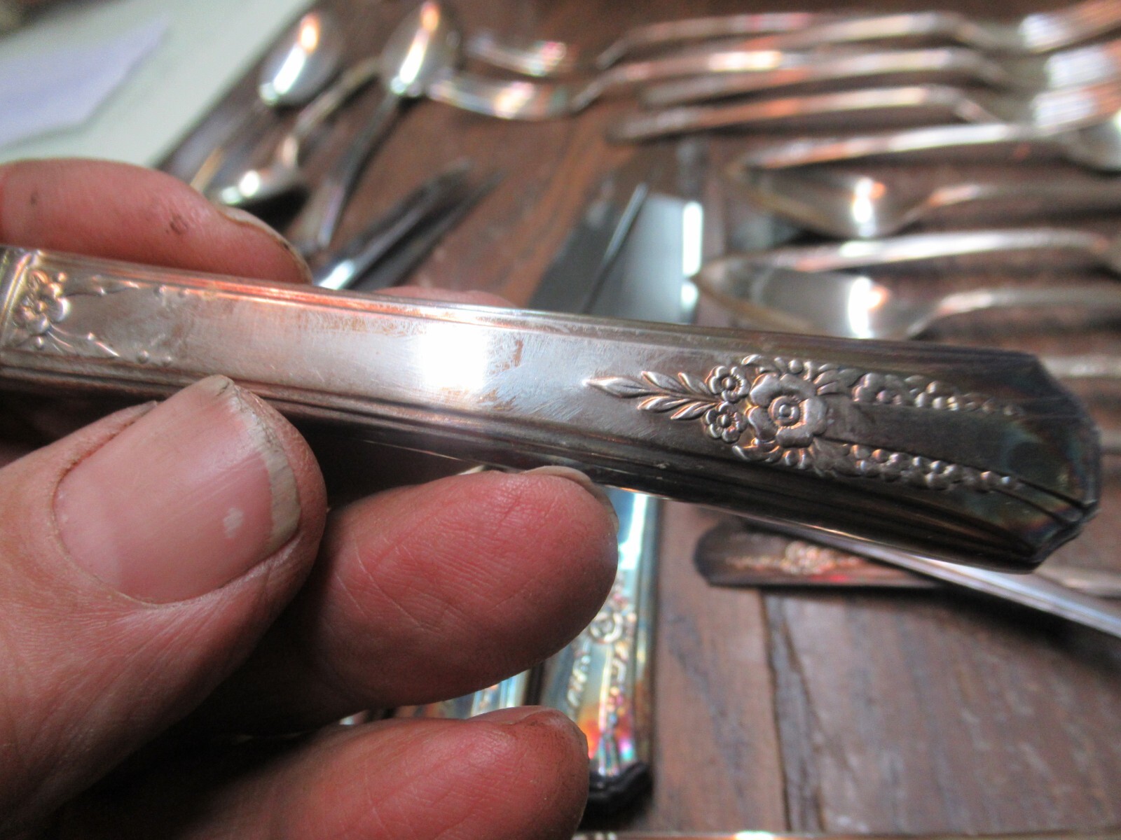 1940 GENESSEE SILVER PLATE Flatware 27 pieces PADDERN SENATE