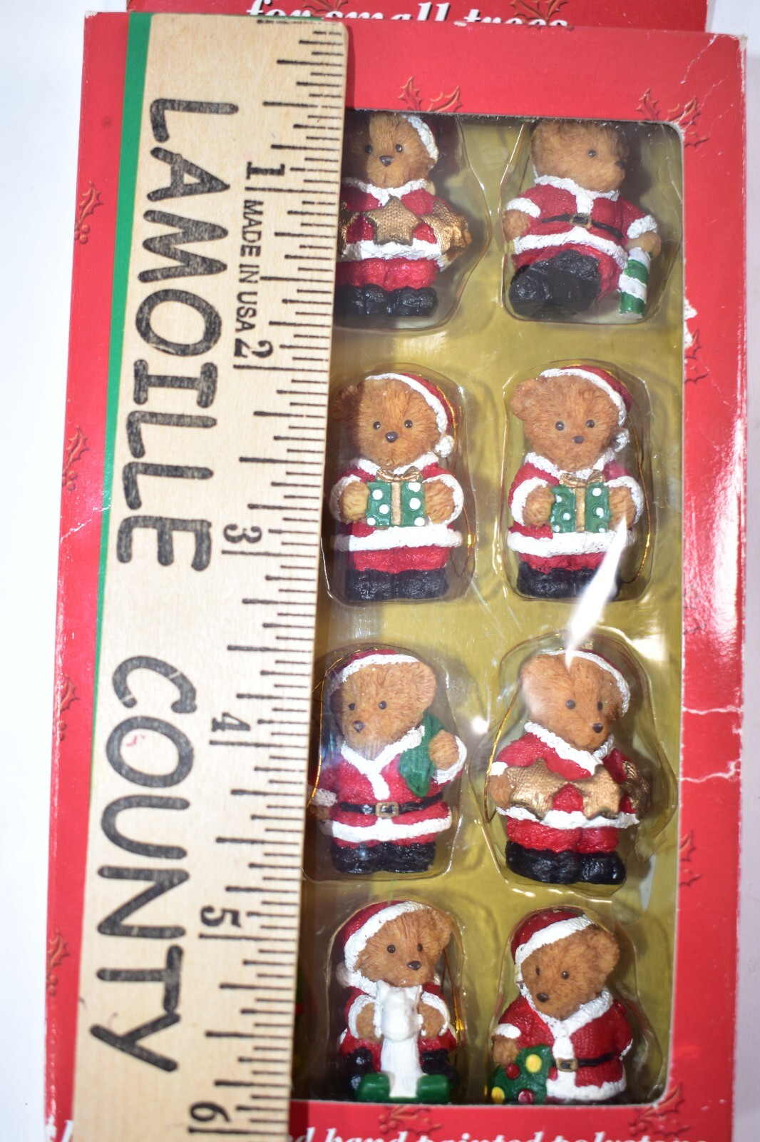 STERLING ITTY BITTY COLLECTION FOR SMALL TREES BEARS DRESSED AS SANTA SET OF 12