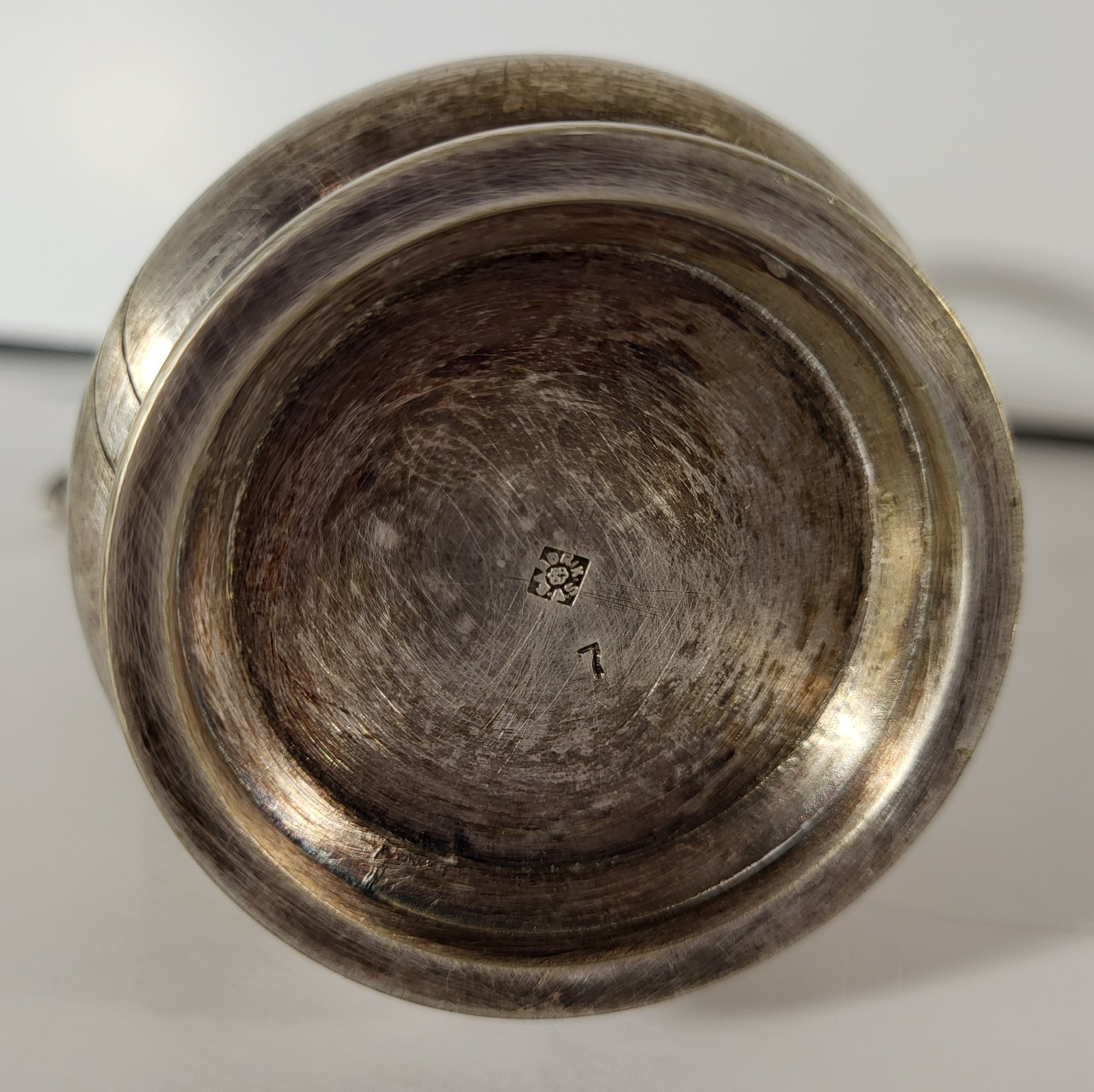 Small Lidded Pitcher Sandrick Slovakia Early 1900’s Etched Silverplate Clover