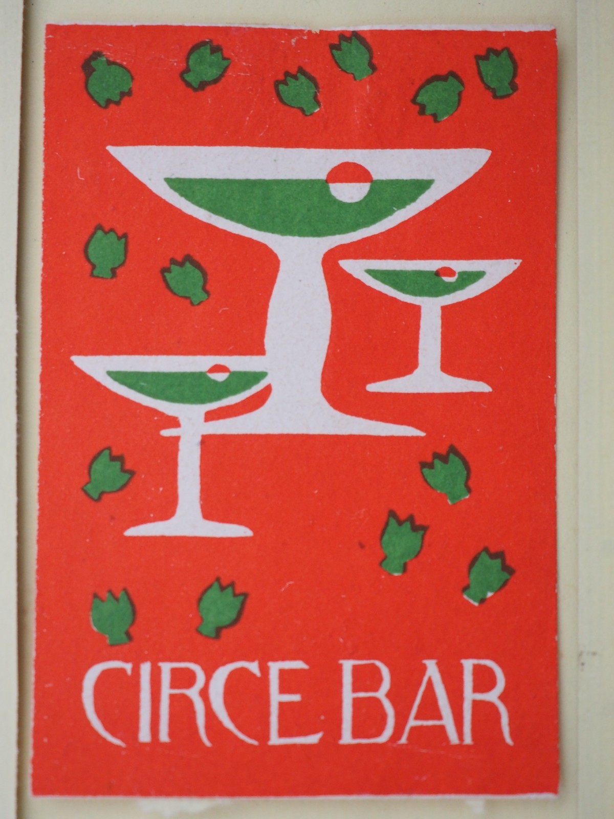 1950s-60s Japanese vintage match label “Circe Bar”, 16779