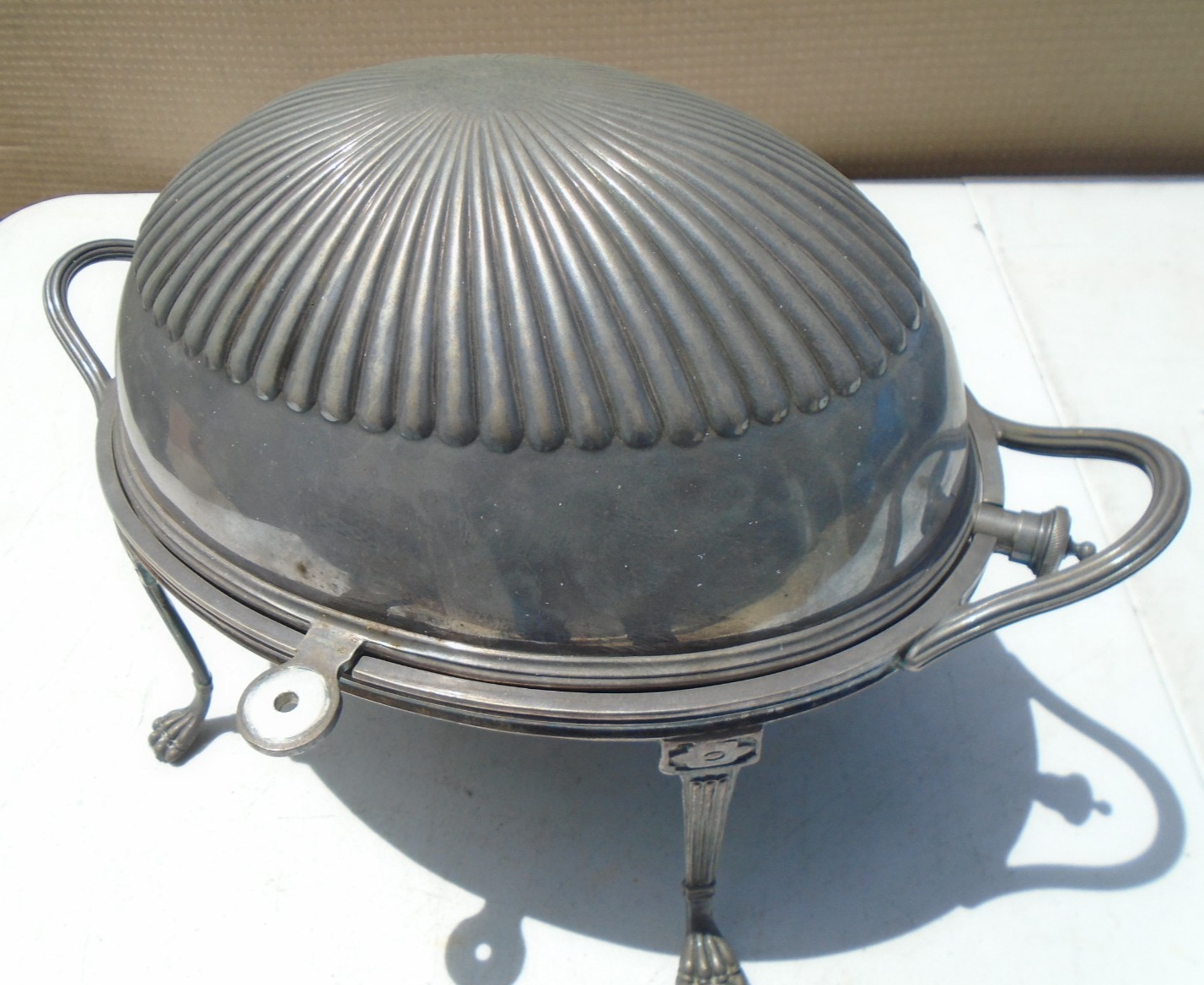 Breakfast Warmer Thomas Richards Domed English Rolltop Silverplated 14 x 9 x 9 ”