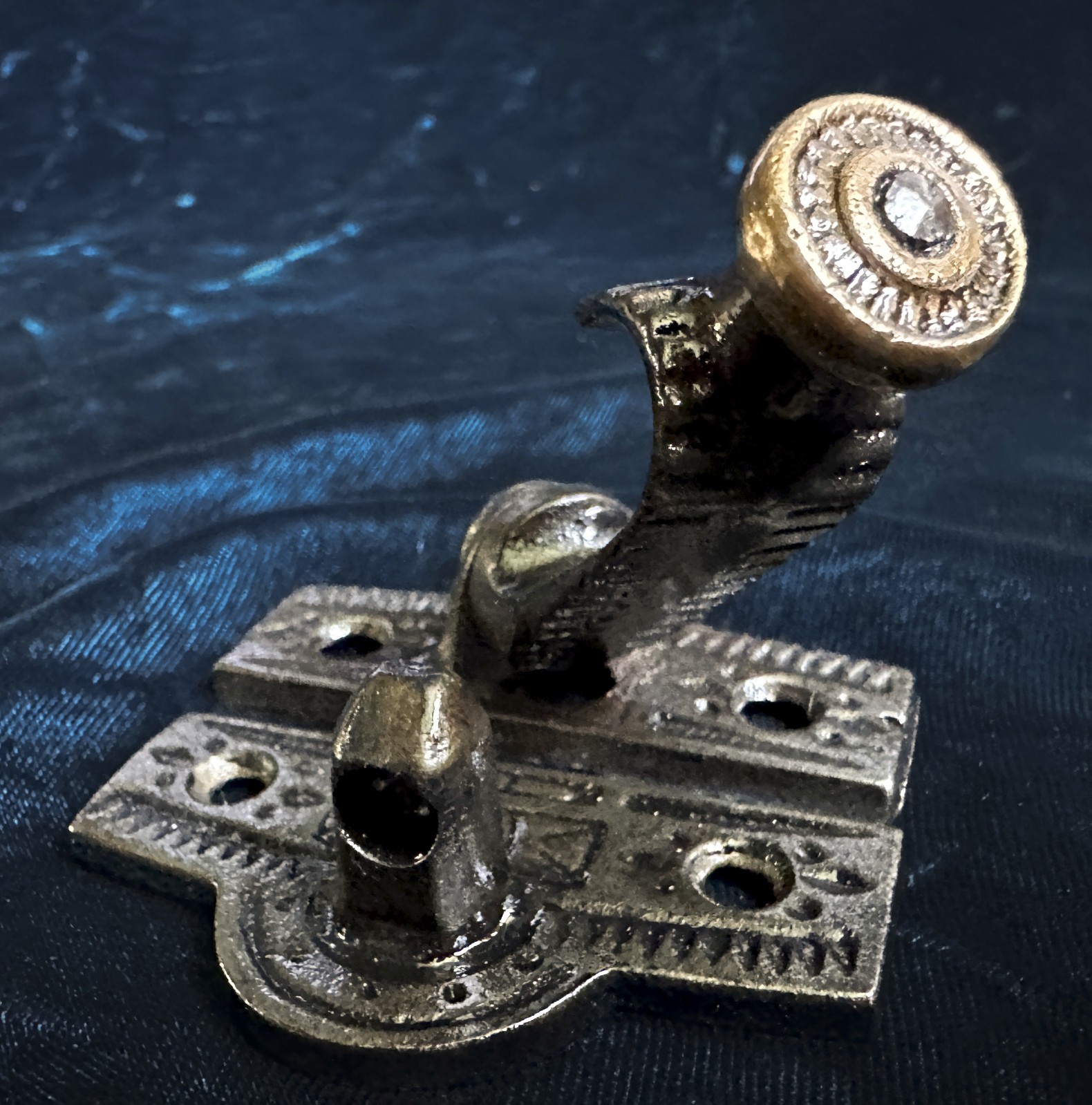 RESTORED 1876 Antique Eastlake Ornate Payson Patent Window Sash Lock Latch