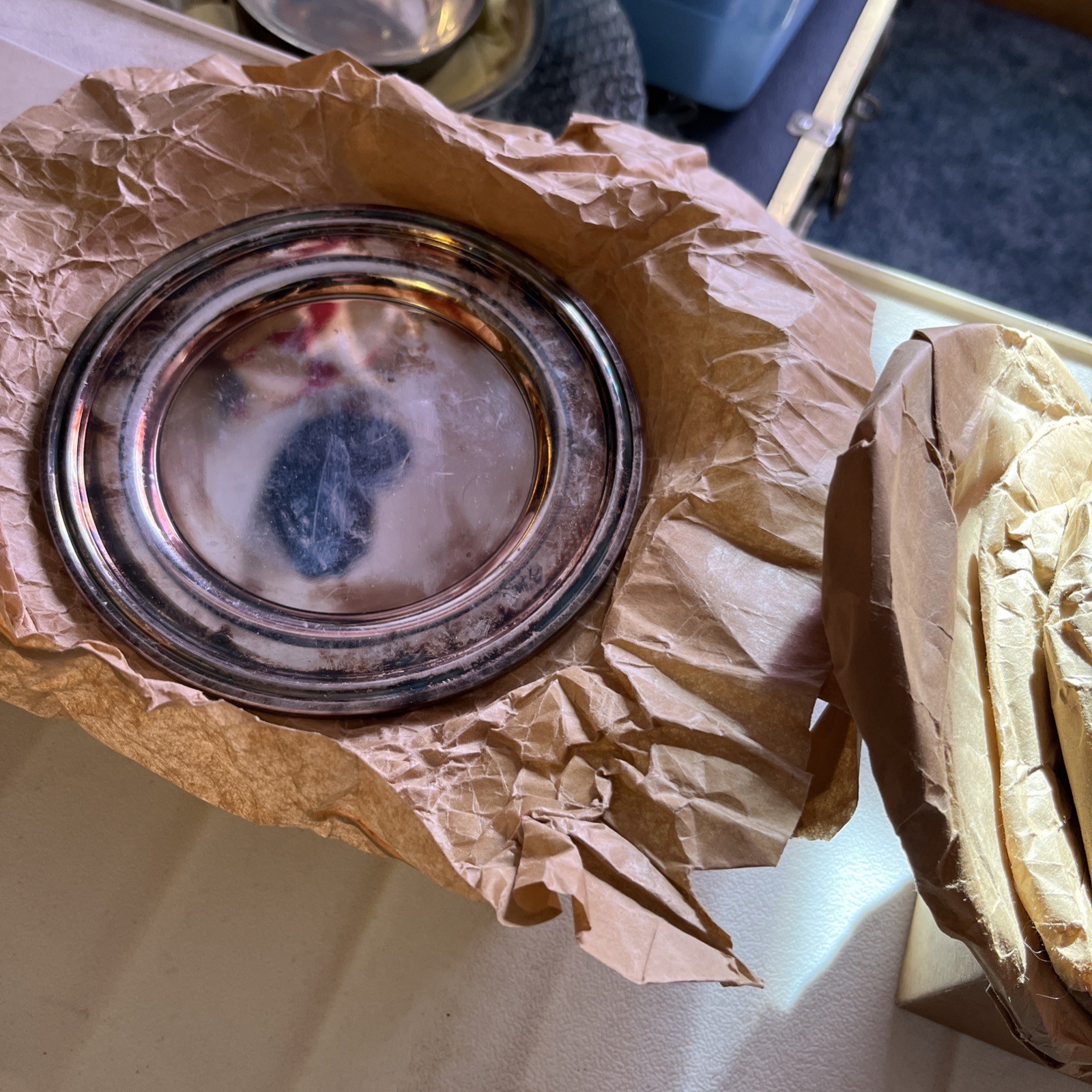 Set Of Oneida Heirloom Silverplate Coaster Dishes New In Wrappers