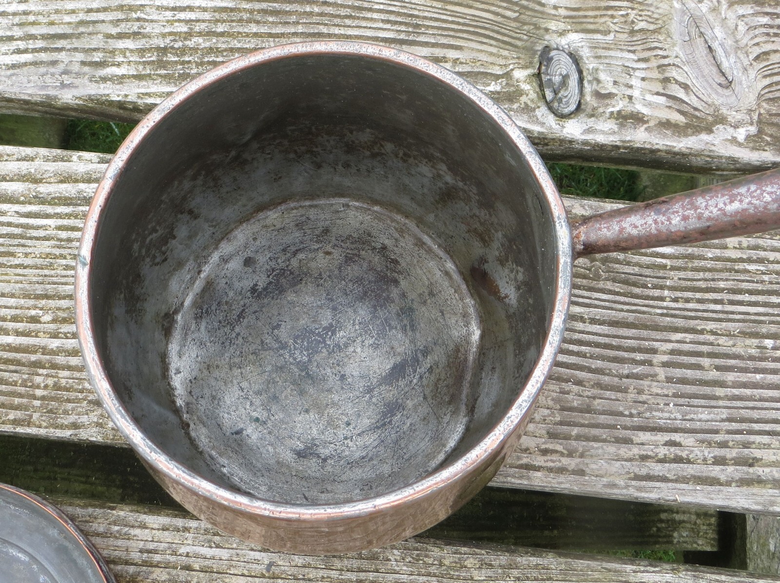 Antique Benham & Froud Victorian Rounded Copper Saucepan with Lid – 9 1/2 Pint