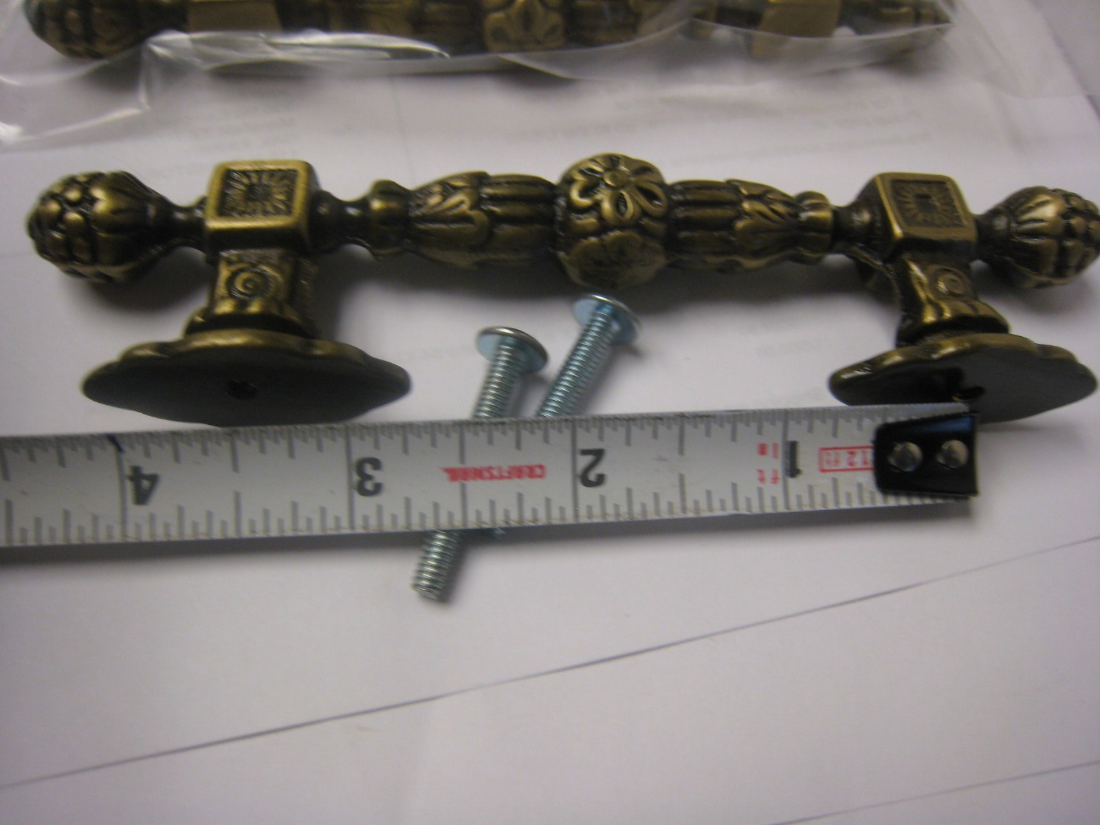 5 Pineapple Drawer Pull Solid Brass Cabinet Hardware Handle Vintage 3-1/2″ C-C