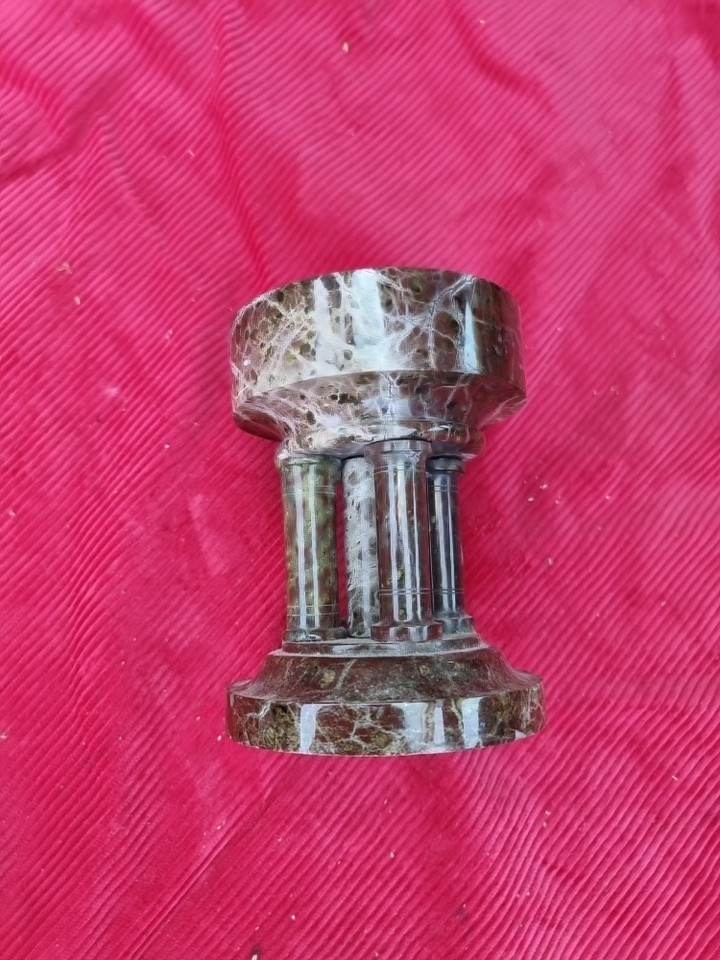 Beautiful example Serpentine Marble Minature Font Antique Victorian Cornwall
