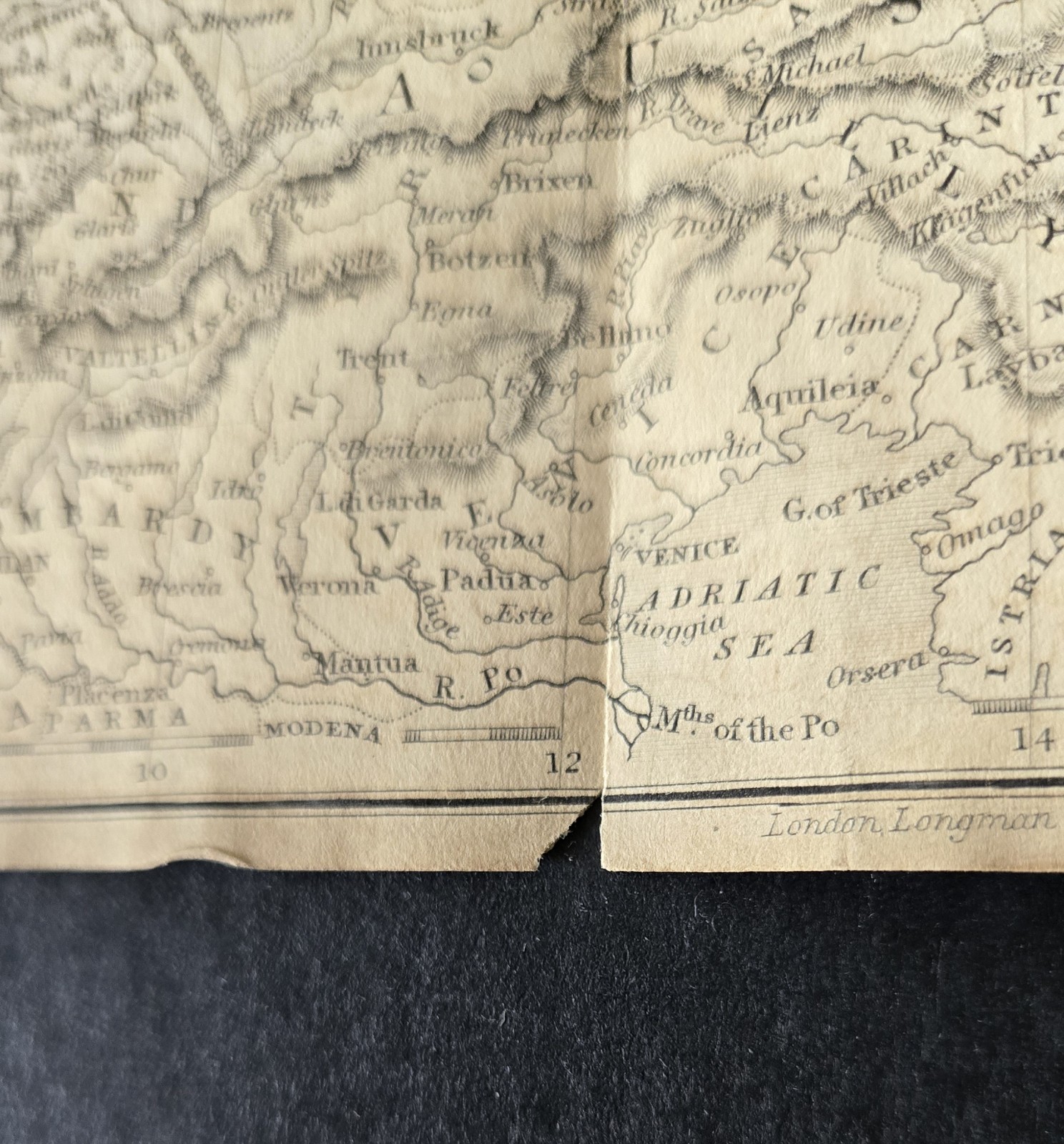 1852 Steel Engraving Map Grammar of Geography – Goldsmith Central Europe