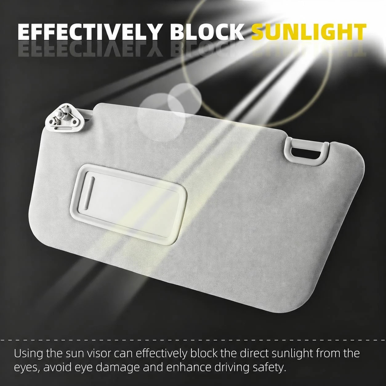 Dasbecan Grey Driver Left Side Sun Visor Compatible with Subaru Forester 2009 20