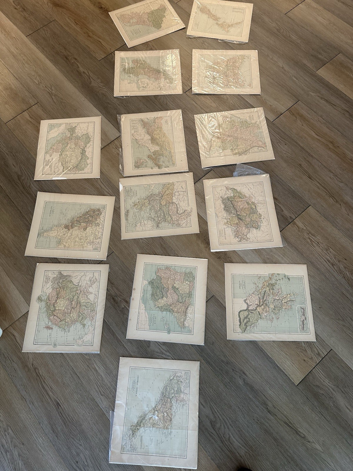 Antique 1800s World Maps Struthers Barrows NY Antique 14 Maps