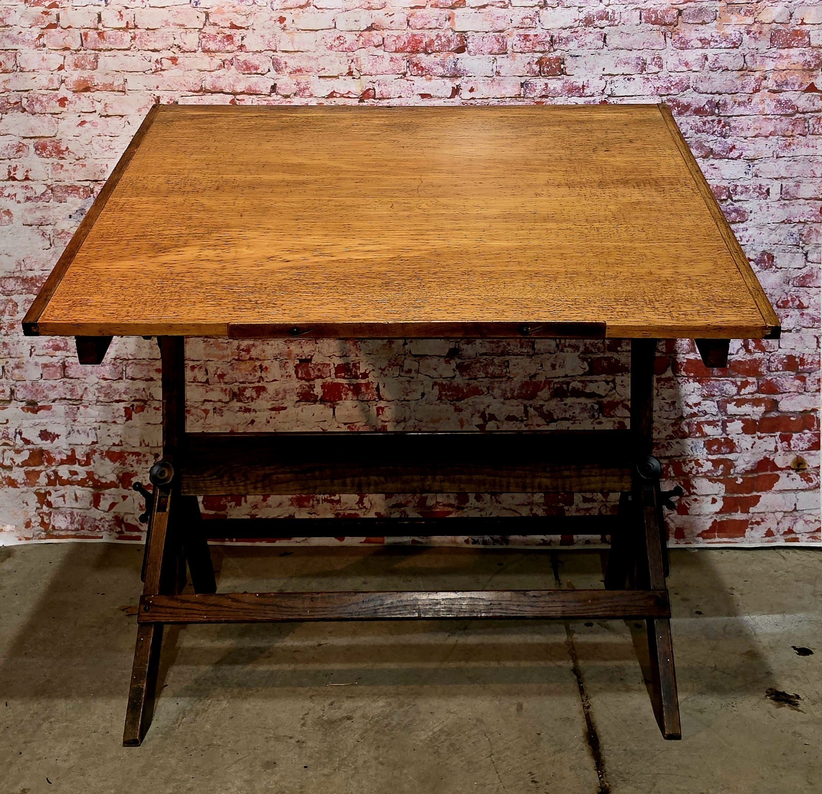 Vintage Hamilton Iron Drafting Table Industrial Mid Century 1950’s Art Desk
