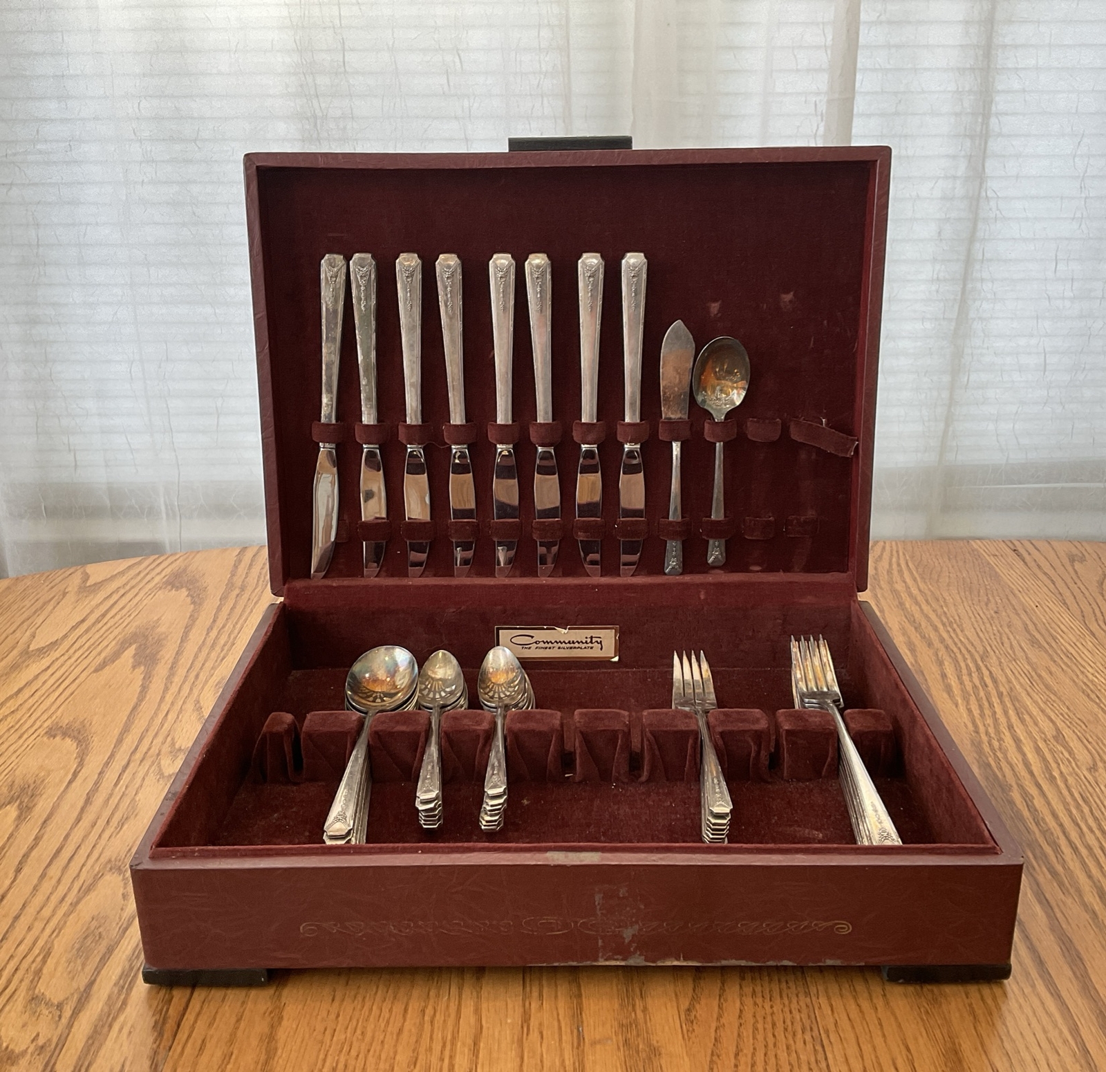 MILADY ONEIDA COMMUNITY Silverplate 1940 Flatware Silverware Set 50 Pieces VTG