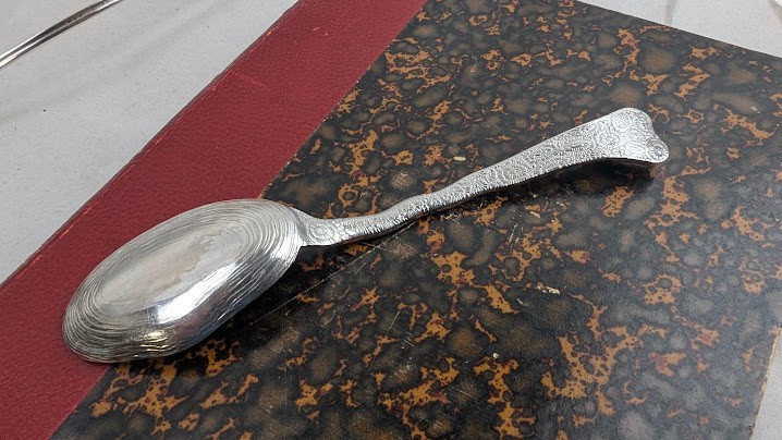 Wallace Sterling Nautical Clam Shell & Seaweed Spoon like Gorham Narragansett