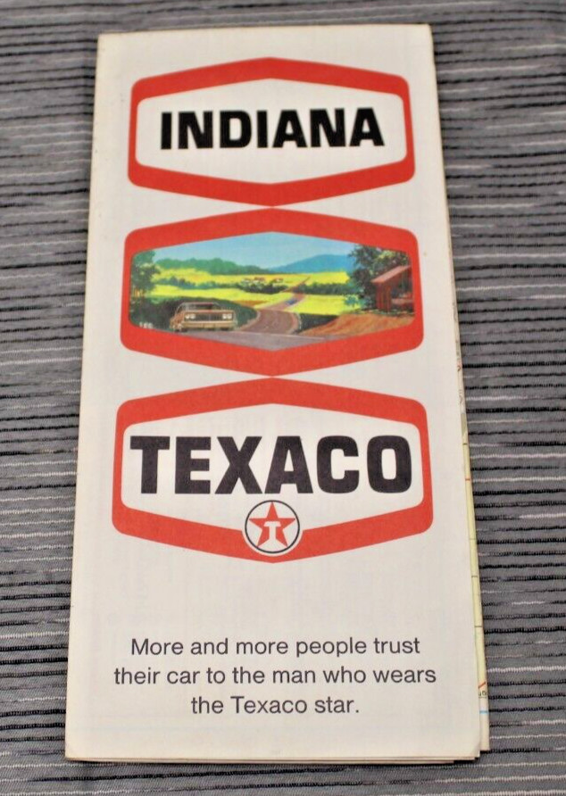 Vintage Texaco 1969 Indiana Rand McNally Road Map