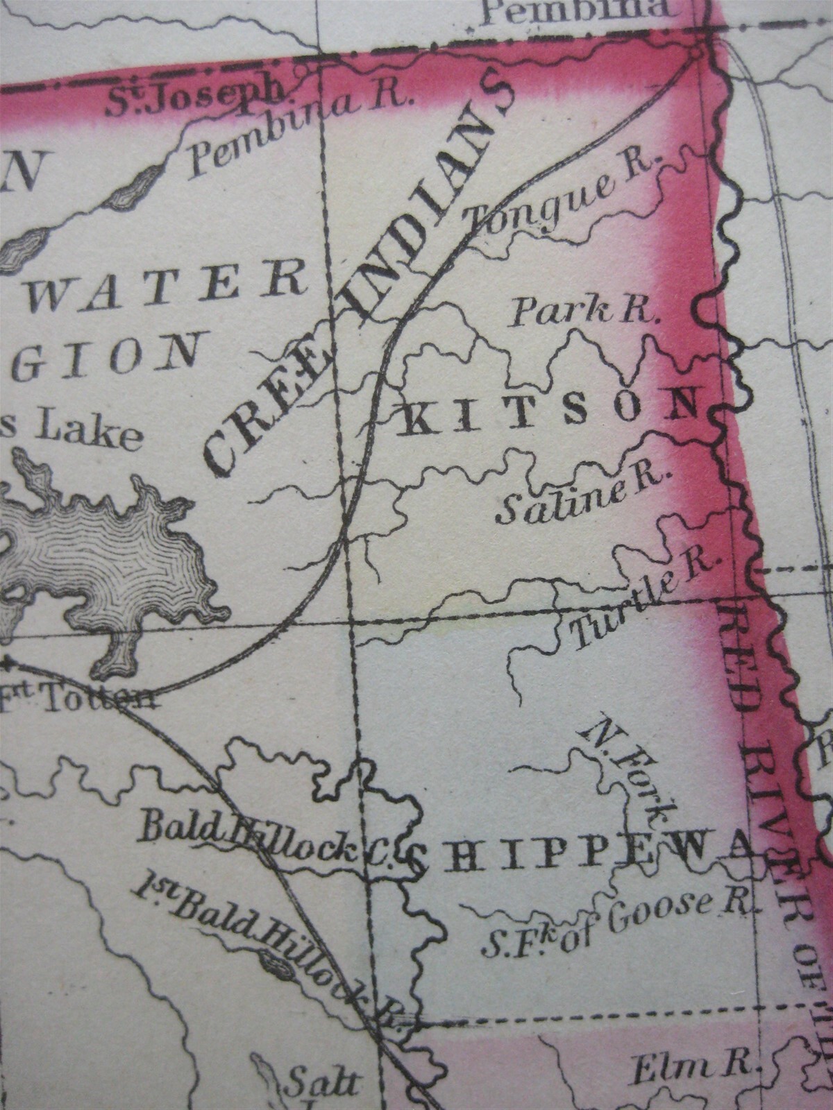 Original Color 1874 Mitchell Map COLORADO WYOMING DAKOTA MONTANA Trading Posts