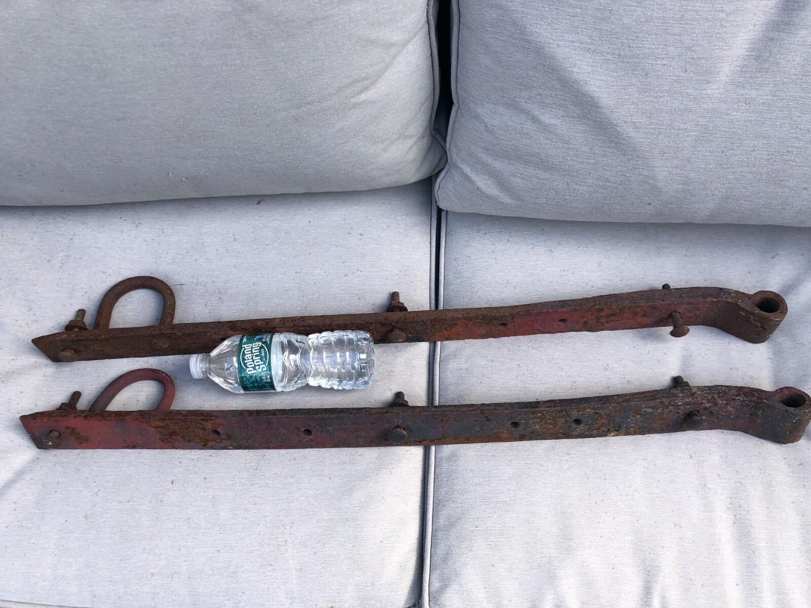 Antique Forged Wrought Iron Barn Door Hinges 32″ – Set of 2