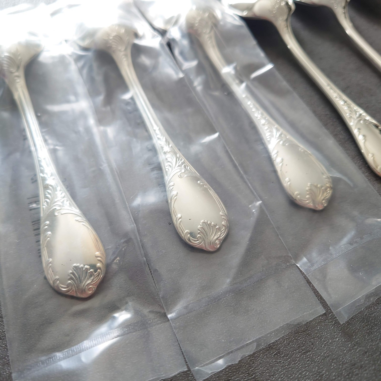 Christofle Marly 6pcs Silverplated Flatware Coffee Spoon Near MINT
