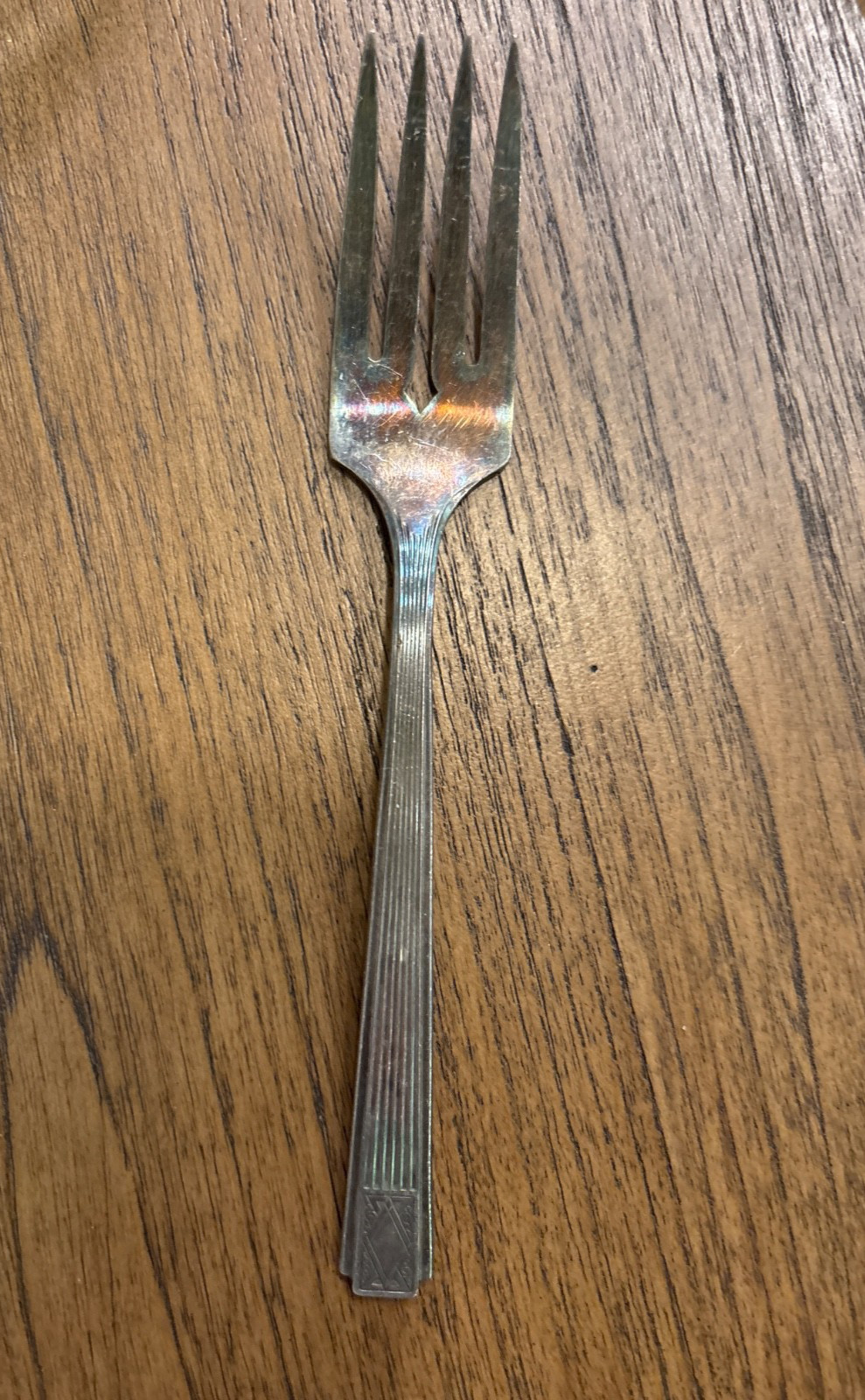 Oneida Community Silverplate Noblesse 1930’s  6 1/8” Salad Fork (Art Deco)