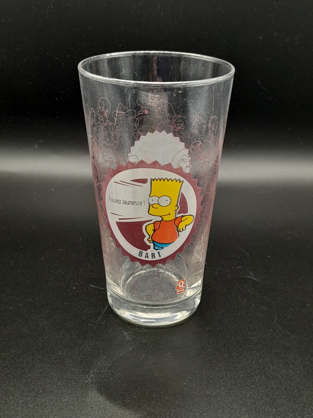 The Simpsons Movie Drinking Glass – Bart Simpson – France – 2007 – Free P&P