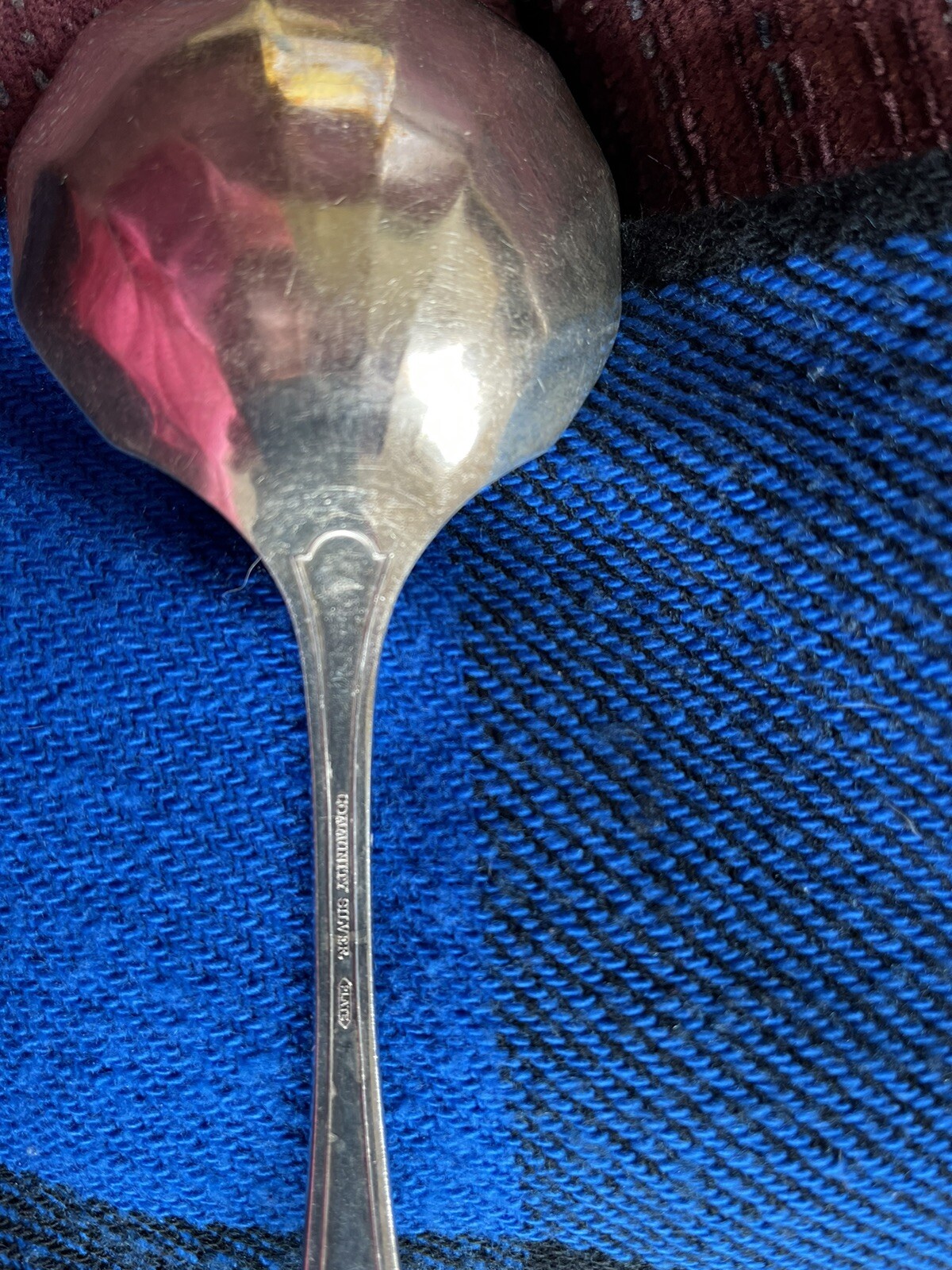 Vintage COMMUNITY PLATE GEORGIAN SILVERPLATED SHELL CASSEROLE SERVING SPOON 9″
