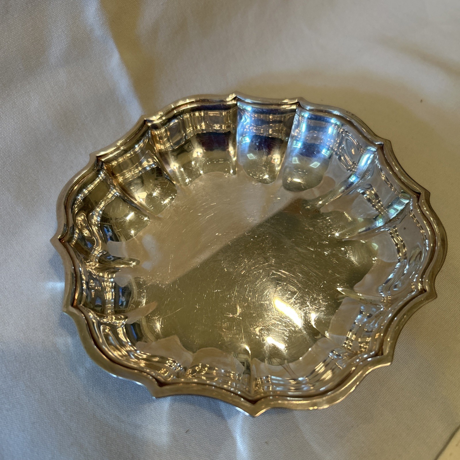 Vtg Chippendale International Silver Co. Bowl 5 1/2in x 1in deep