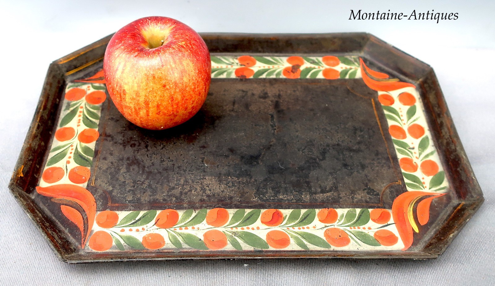 American Tole Painted Tin Waiter ca 1830