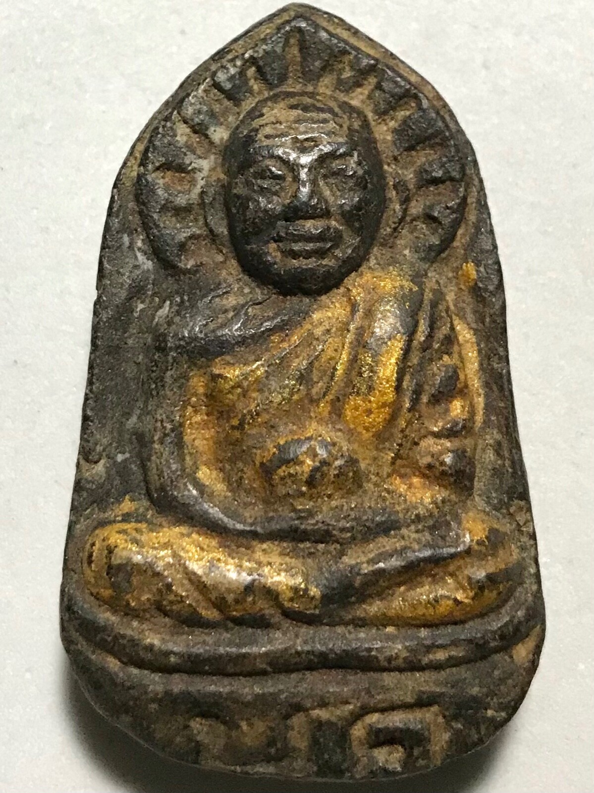 PHRA LP TUAD RARE OLD THAI BUDDHA AMULET PENDANT MAGIC ANCIENT IDOL#4