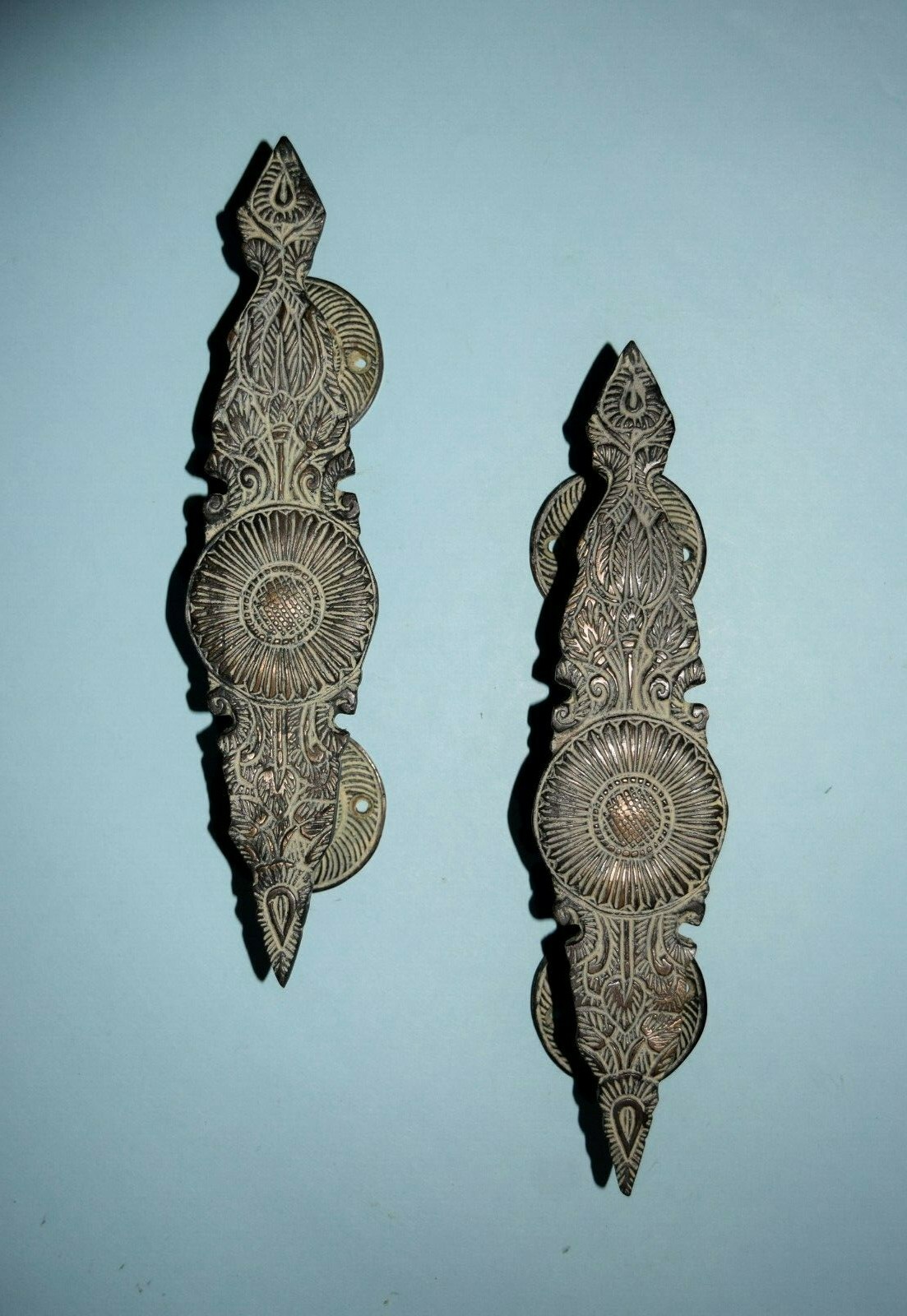 Sunflower Design Antique Door Puller Souvenir Brass Florets Cabinet Handle HK218