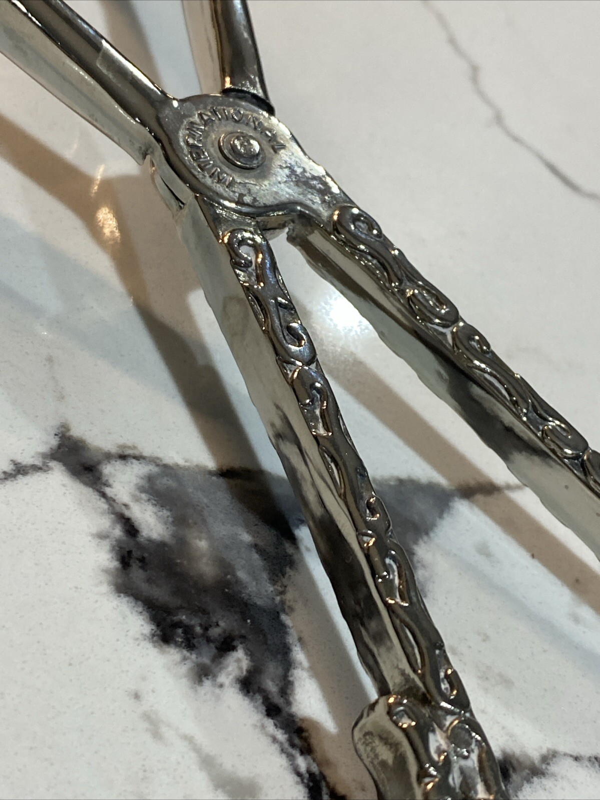 Vintage Silver Plated Salad Tongs Spoon Scissor Salad International Silver Co.