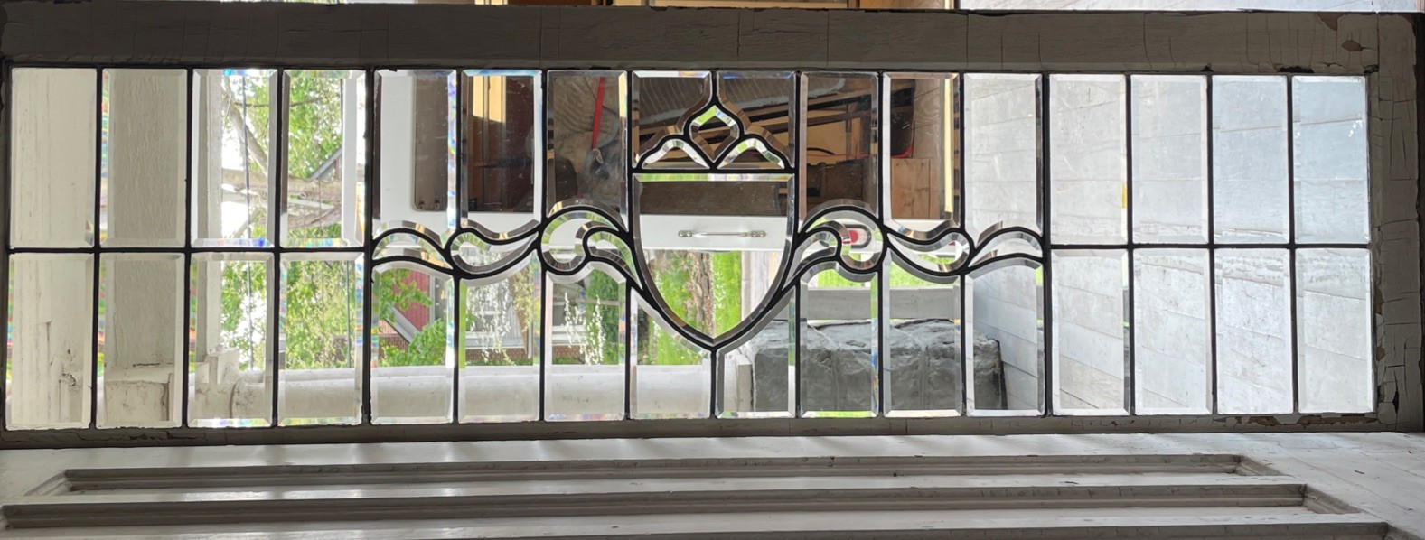 Beveled Glass Transom Window