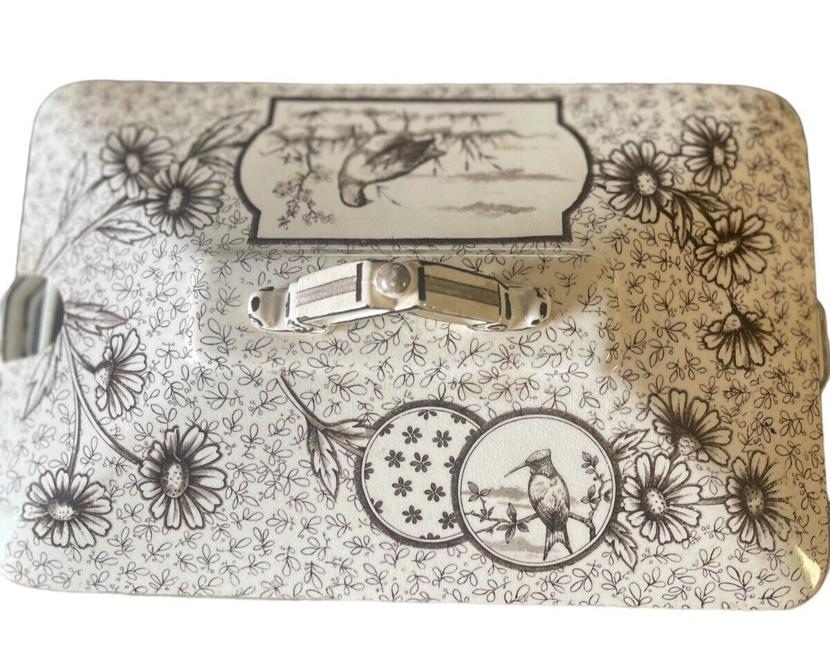 RARE Aesthetic Movement Ridgeway “Devonishire” Huge TransferWare Tureen! Birds!