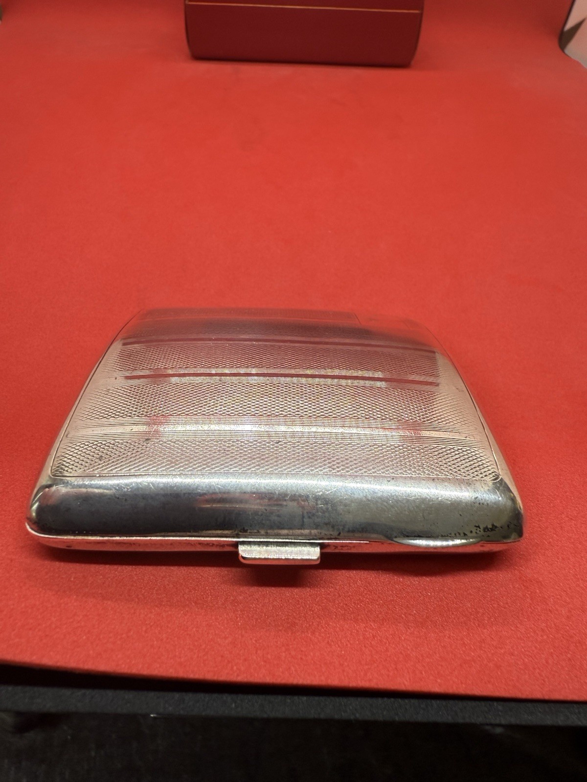 Antique Solid Silver Cigarette Case Box Birmin 1925 William Neal No Scrap 90.3gr