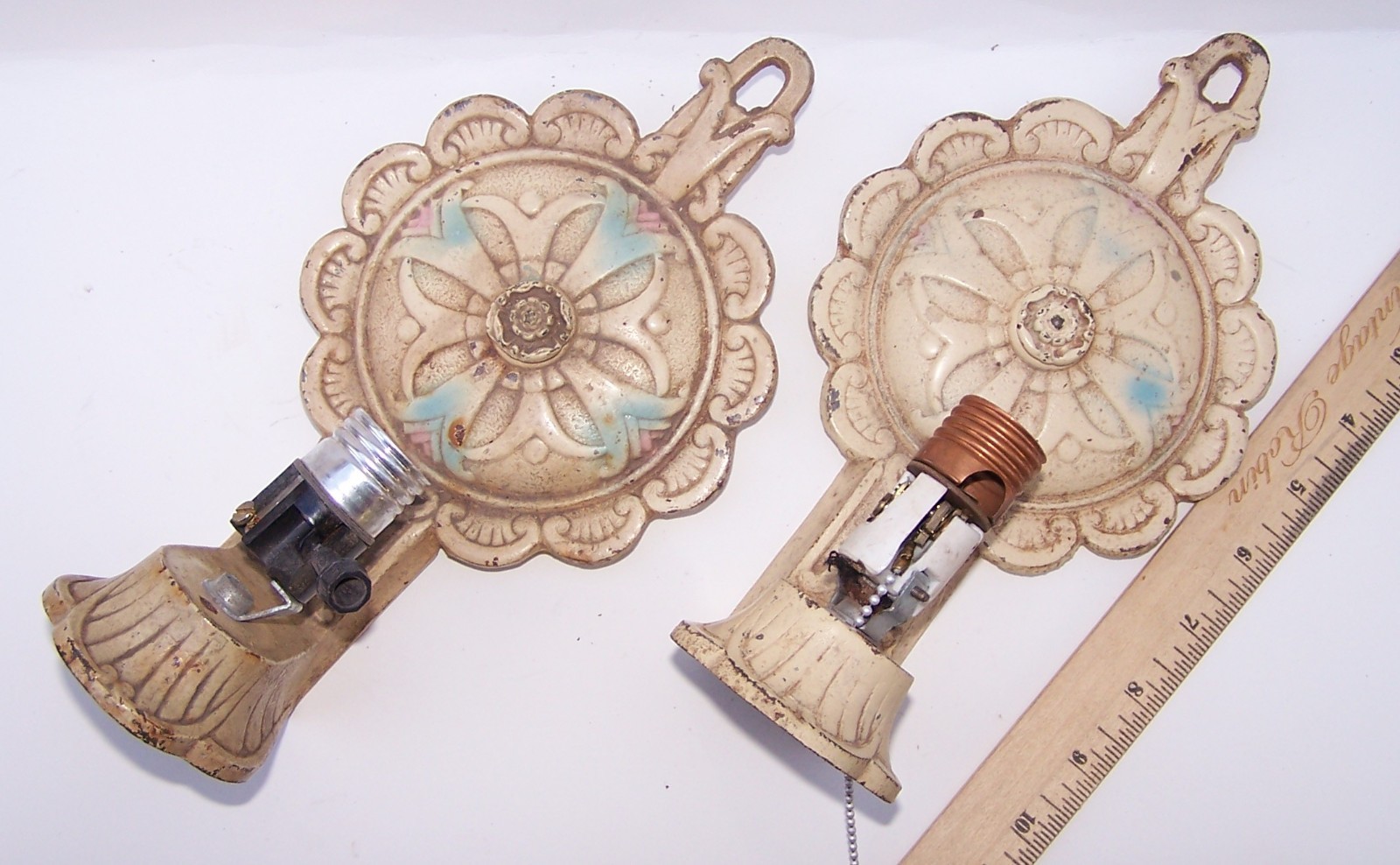 Vintage Pair of Lightmaster Art Deco Sconces for Restoration