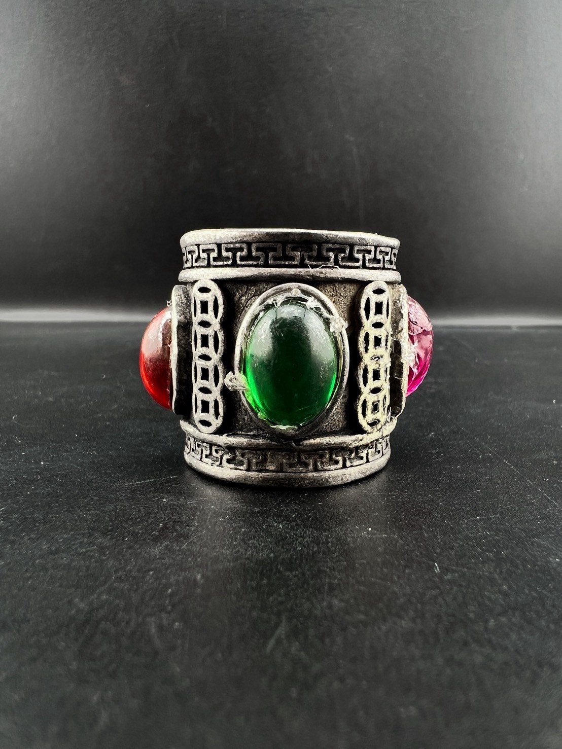 Rare Vintage Solid Silver RING WITH NATURAL stone