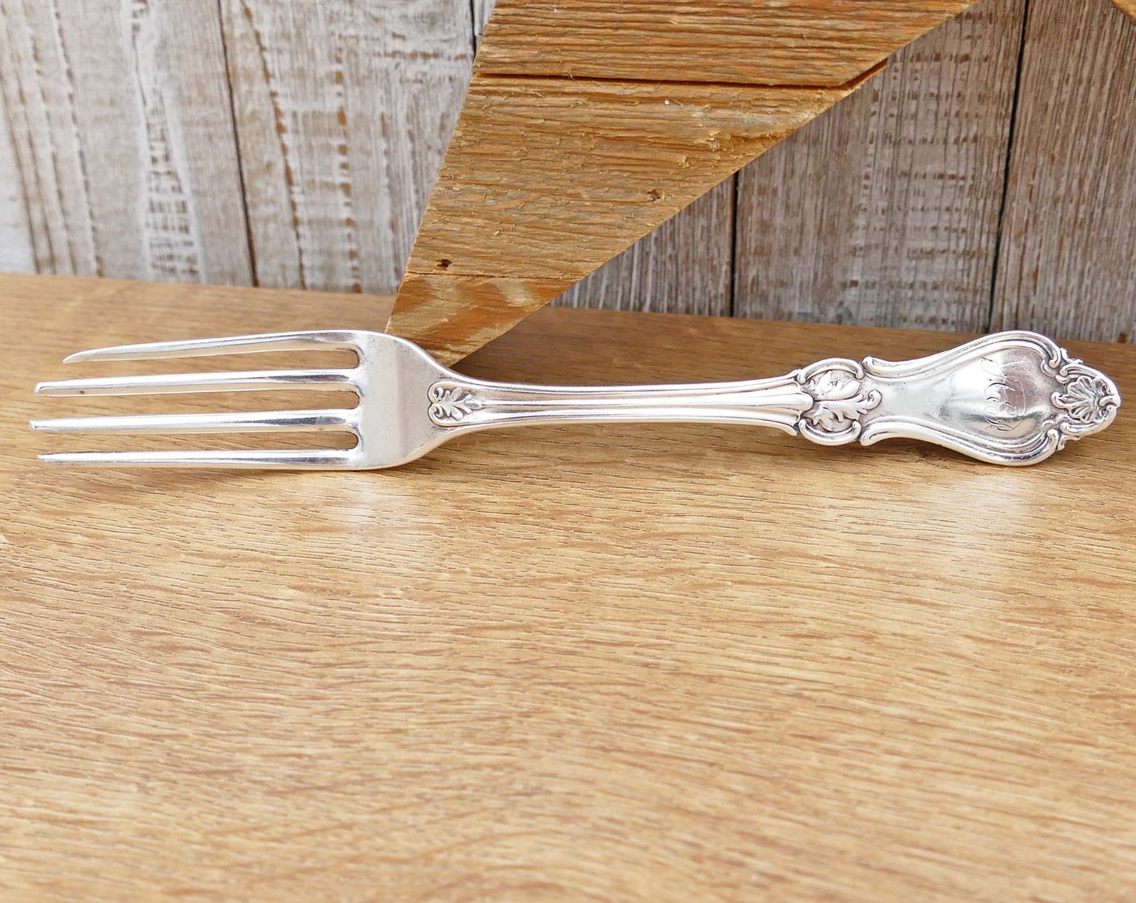 1847 American Coin Silver Dinner Fork Osman O Reed Philadelphia